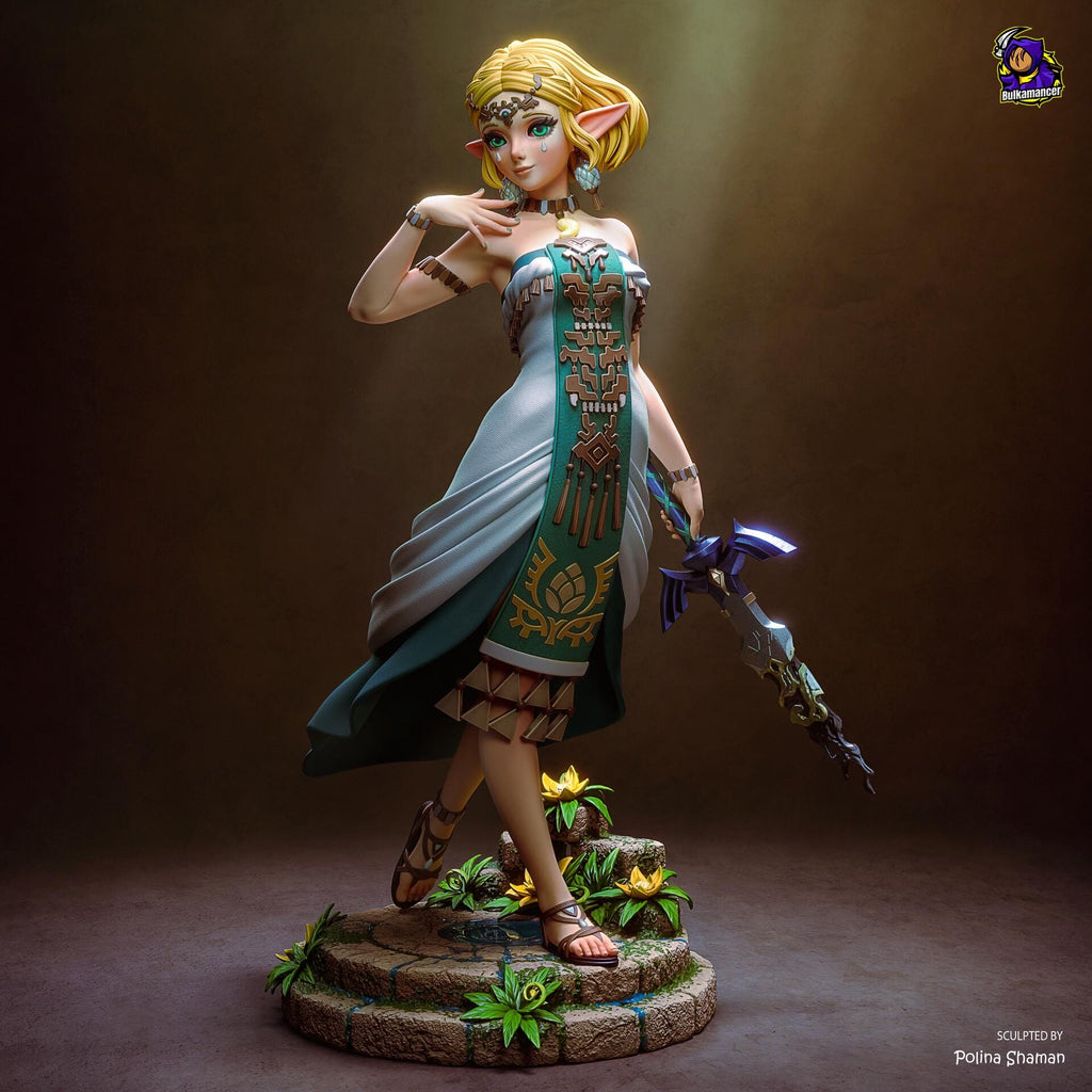 Princess Zelda Statue, Resin Statue, Hand Painted Collectible, 228 mm (9.0 in)
