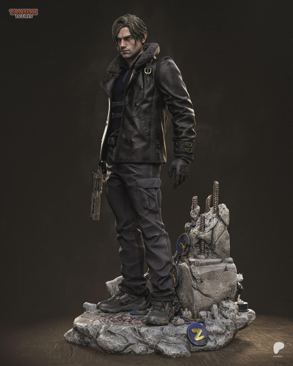 Leon S Kennedy Figure, Resin Statue, Hand Painted, 30 cm (11.8 in)