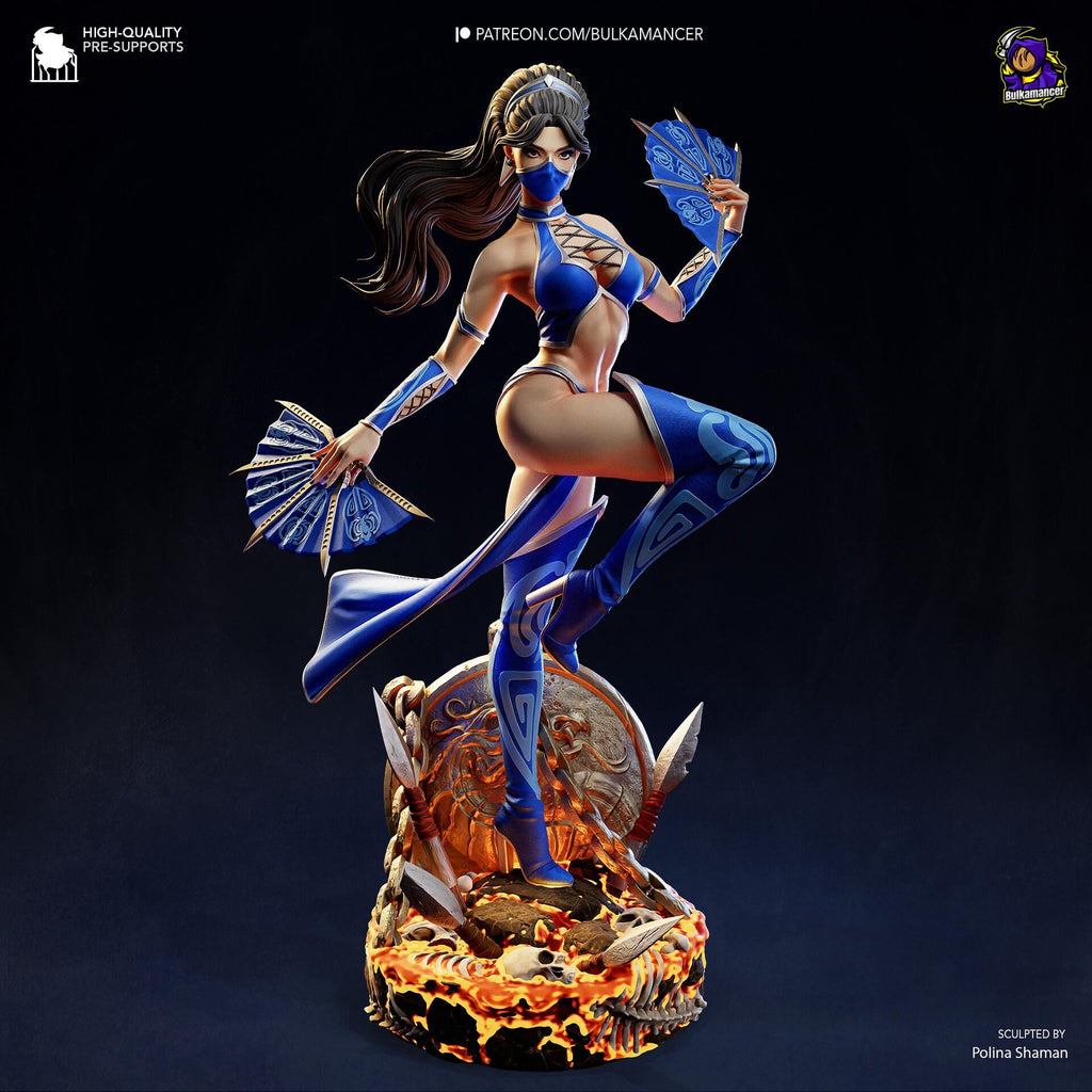 Kitana Mortal Kombat Figure, Resin Statue, Hand Painted Figure