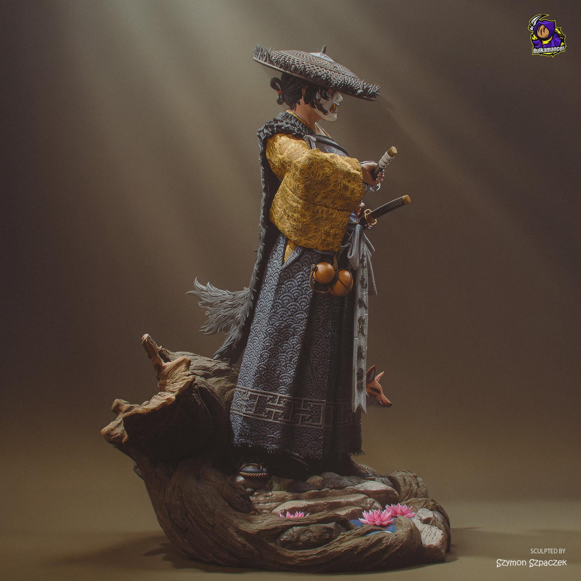 Atsu Resin Figure, Ghost Of Yotei Hand Painted Collectible, 24.2 cm