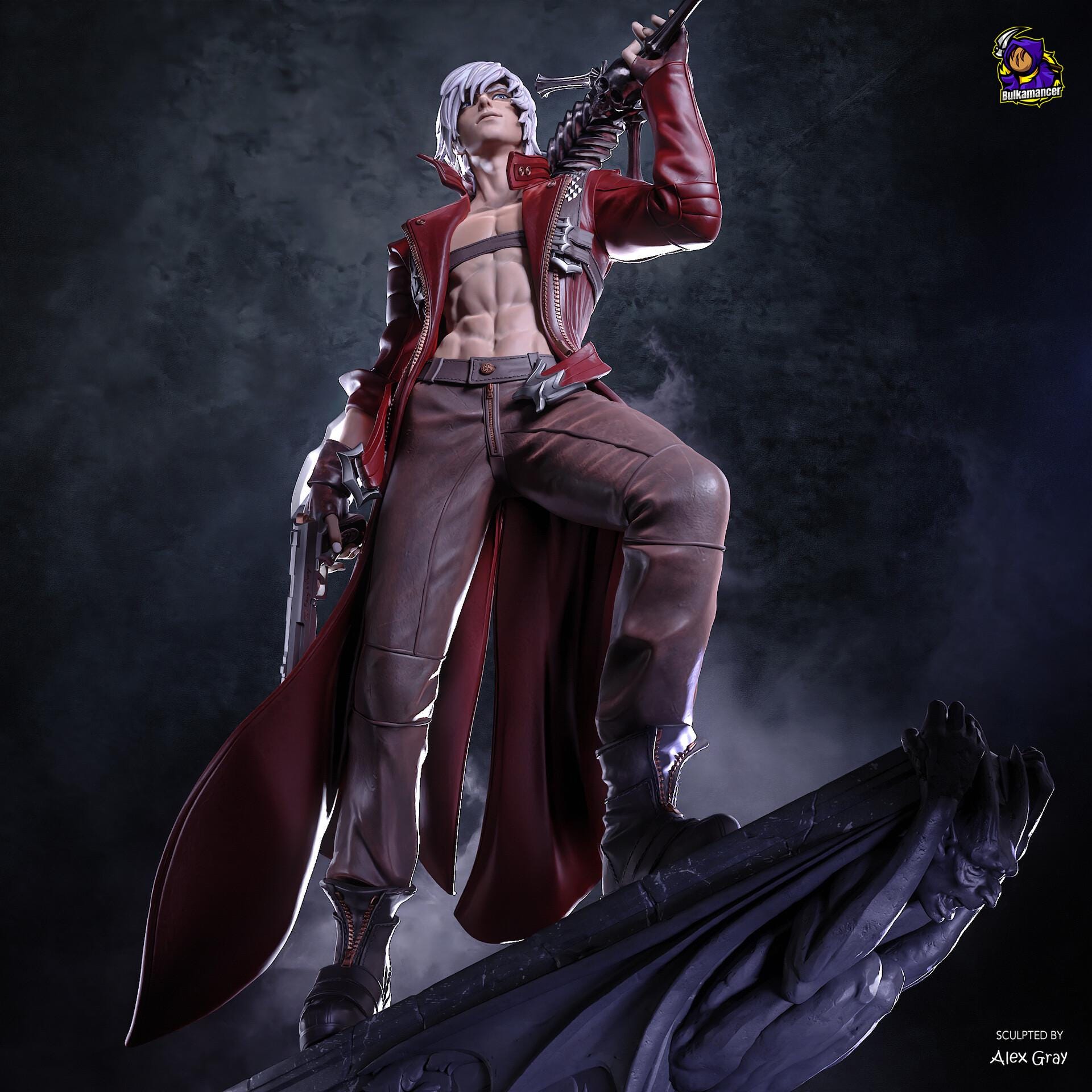 Dante Resin Figure, Hand Painted Collectible Statue, Coat Or Shirtless