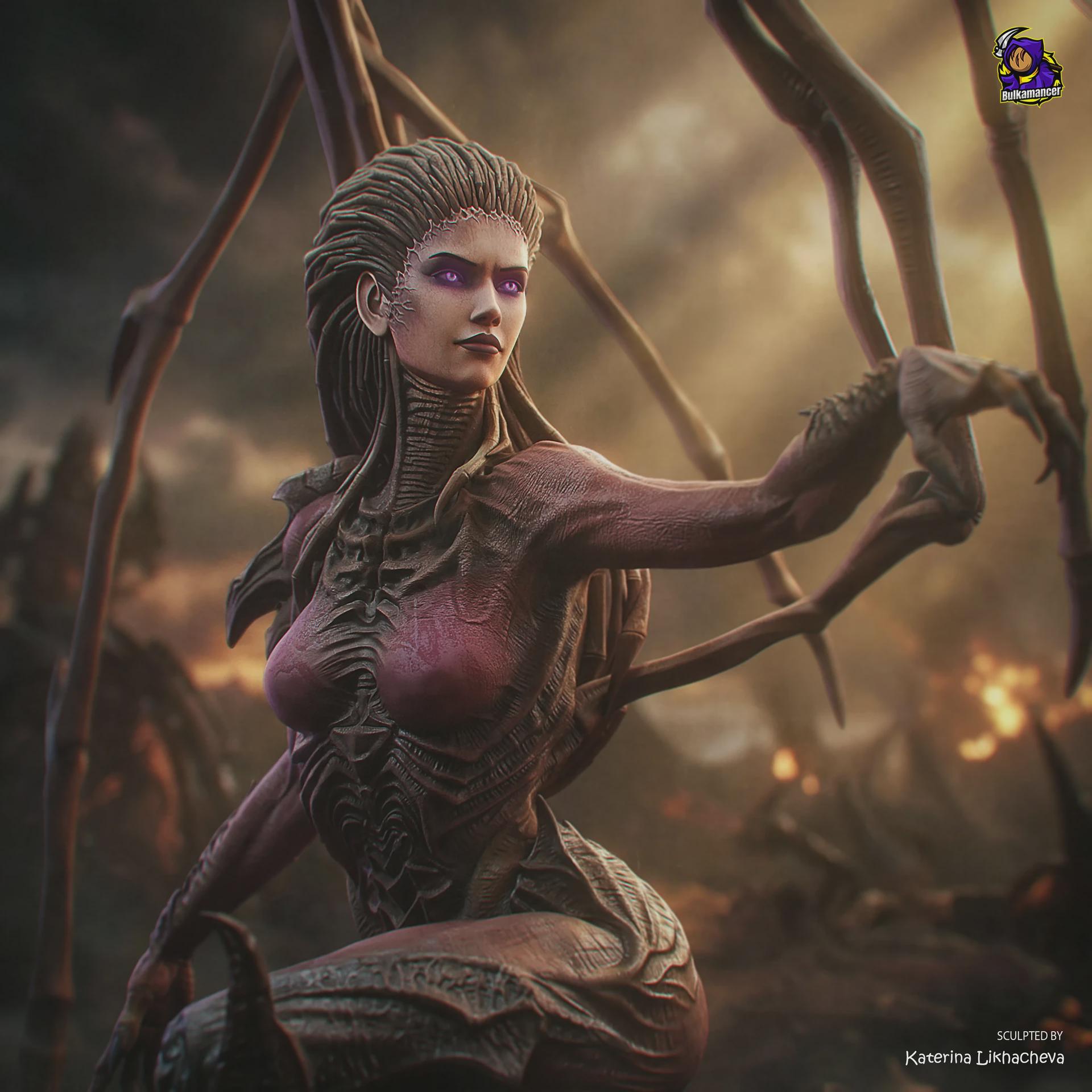 Kerrigan Resin Figure, StarCraft Statue, Hand Painted Collectible