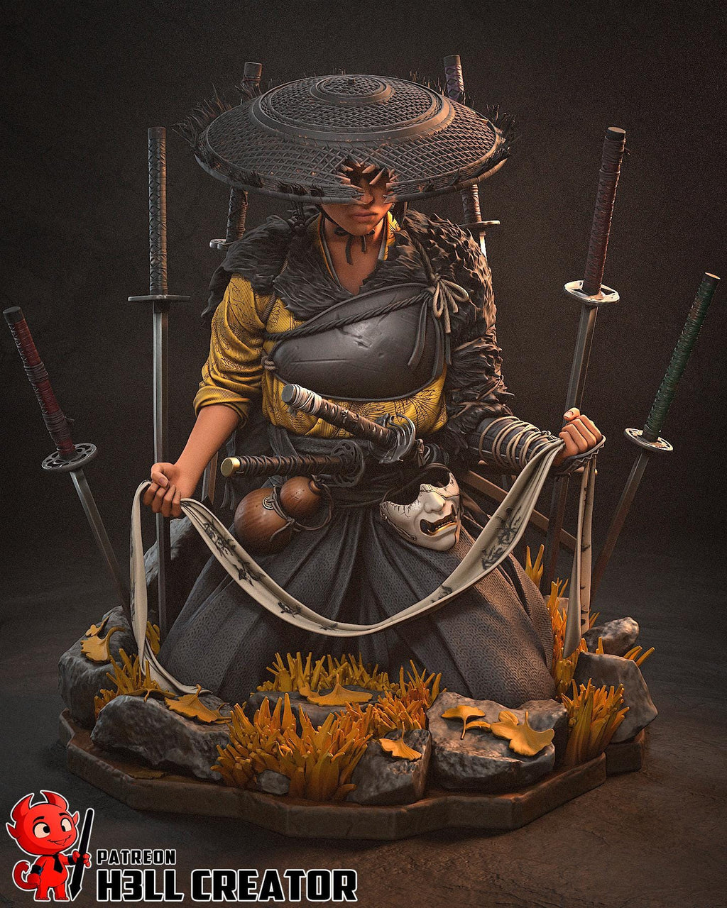 Atsu Resin Statue, Hand Painted Collectible Figure, 123 mm (4.8 in)