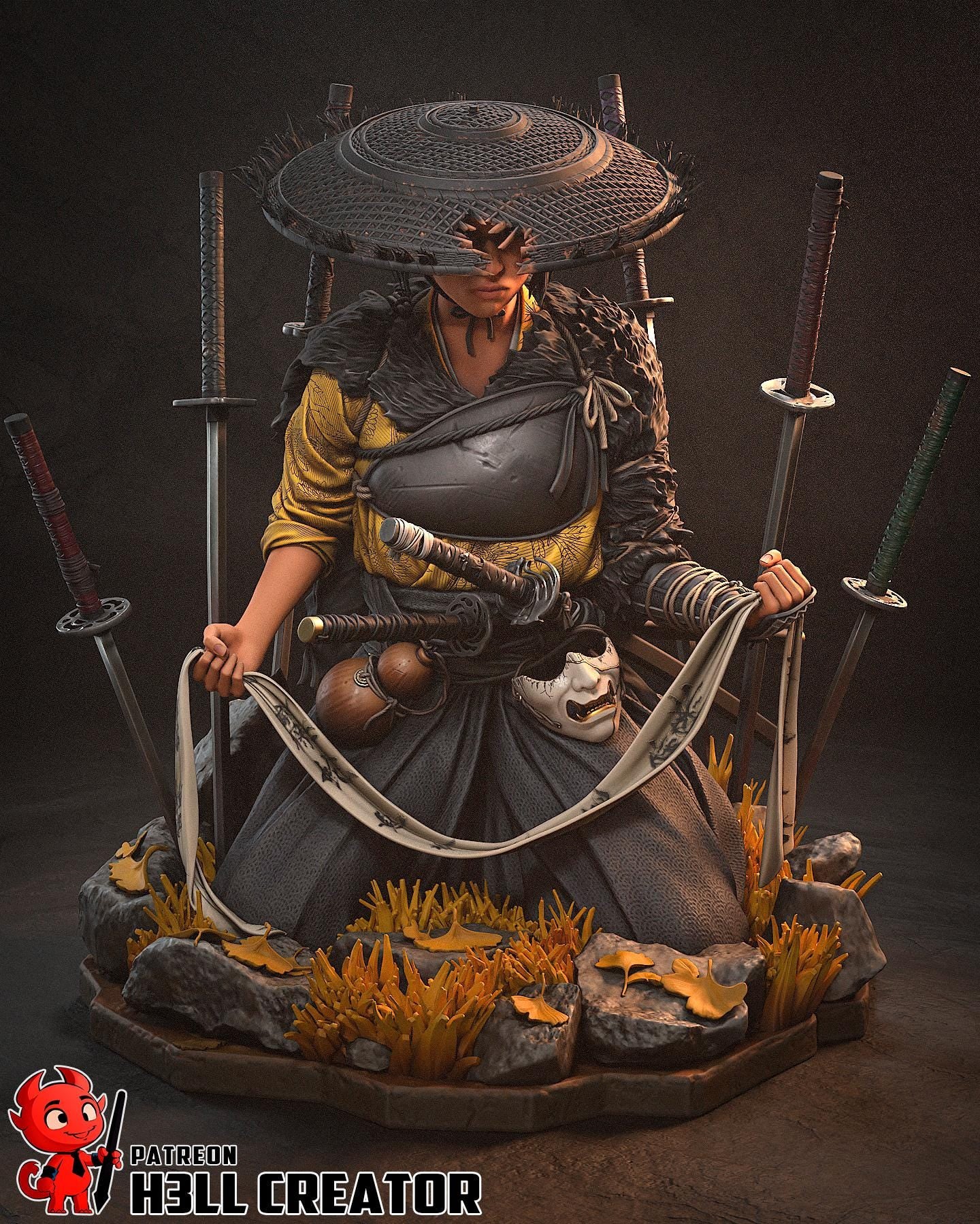 Atsu Resin Statue, Hand Painted Collectible Figure, 123 mm (4.8 in)