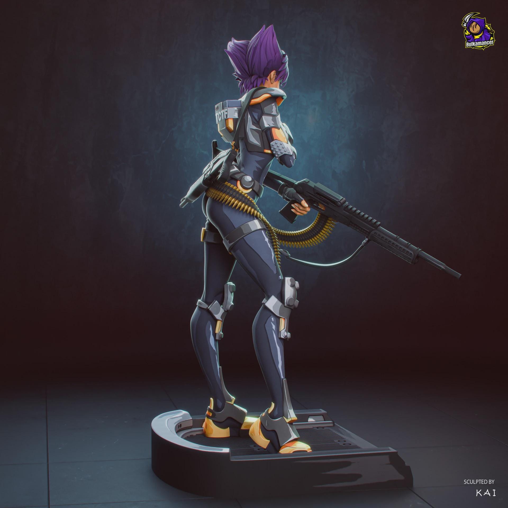 Konoko Oni resin figure, Hand Painted Resin Statue, 22.4 cm (8.8 in)