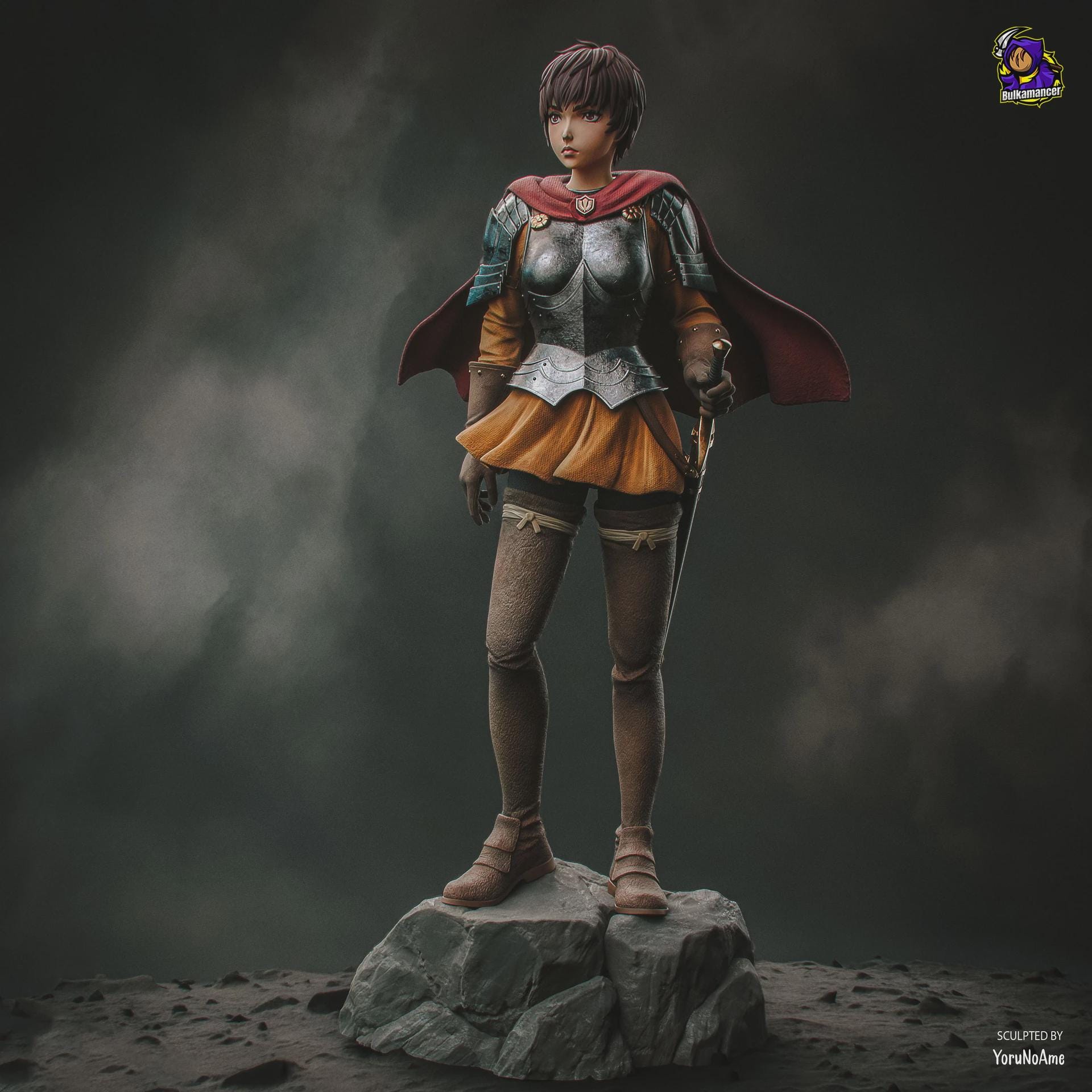 Casca Resin Figure, Hand Painted Collectible Statue, 24.3 cm (243 mm)