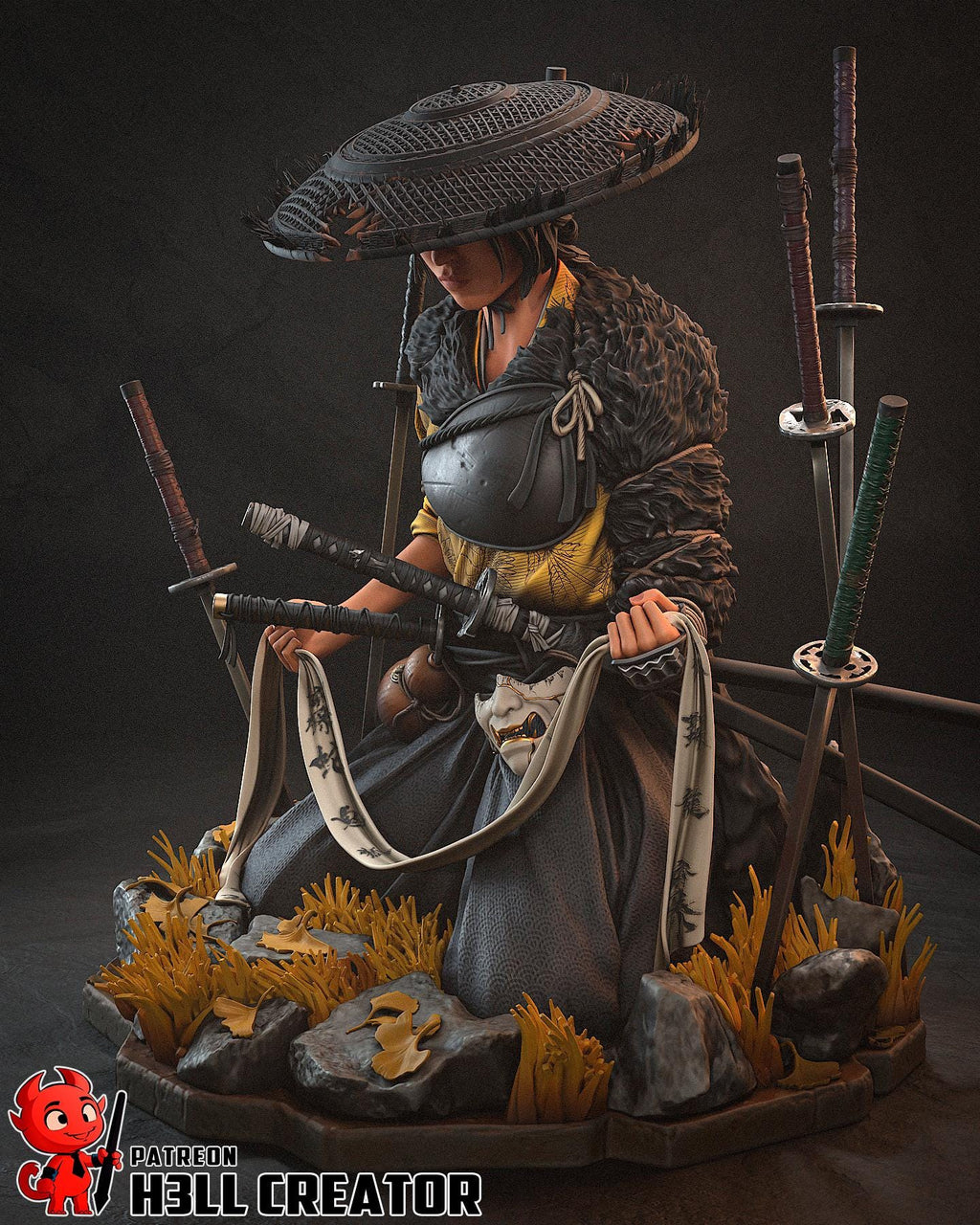 Atsu Resin Statue, Hand Painted Collectible Figure, 123 mm (4.8 in)