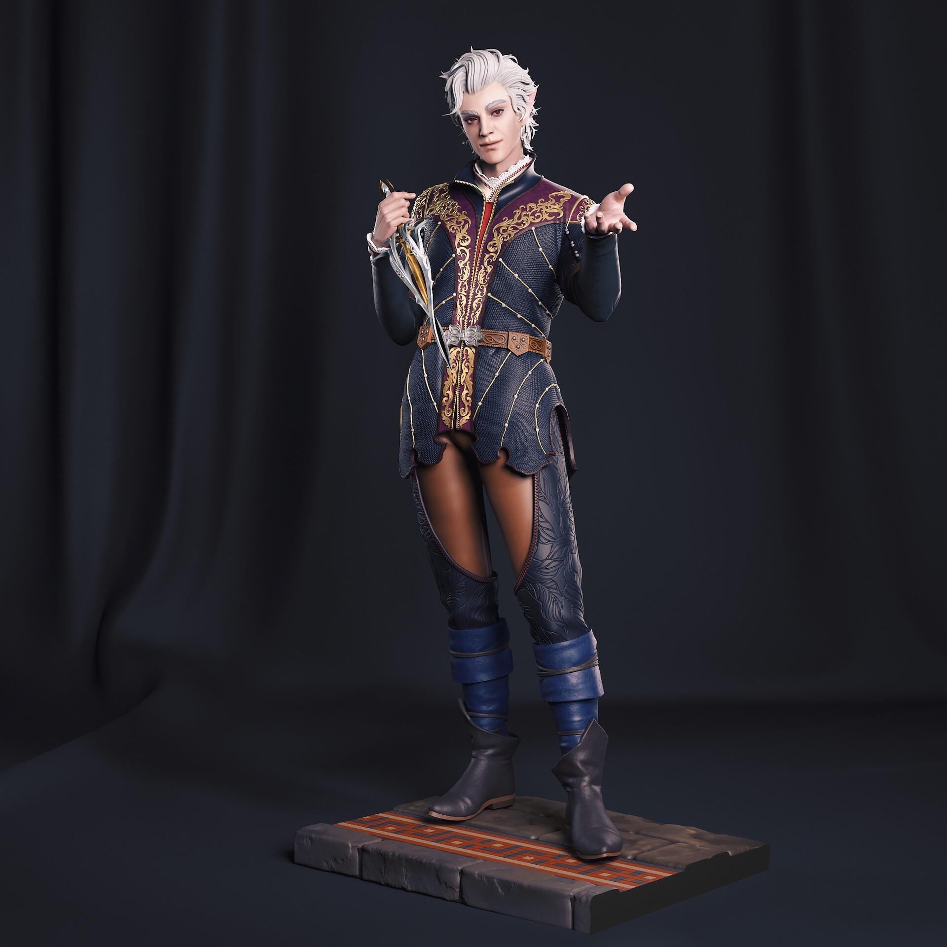 Astarion resin figure, Hand Painted Resin Statue, 24.5 cm (9.65 in)