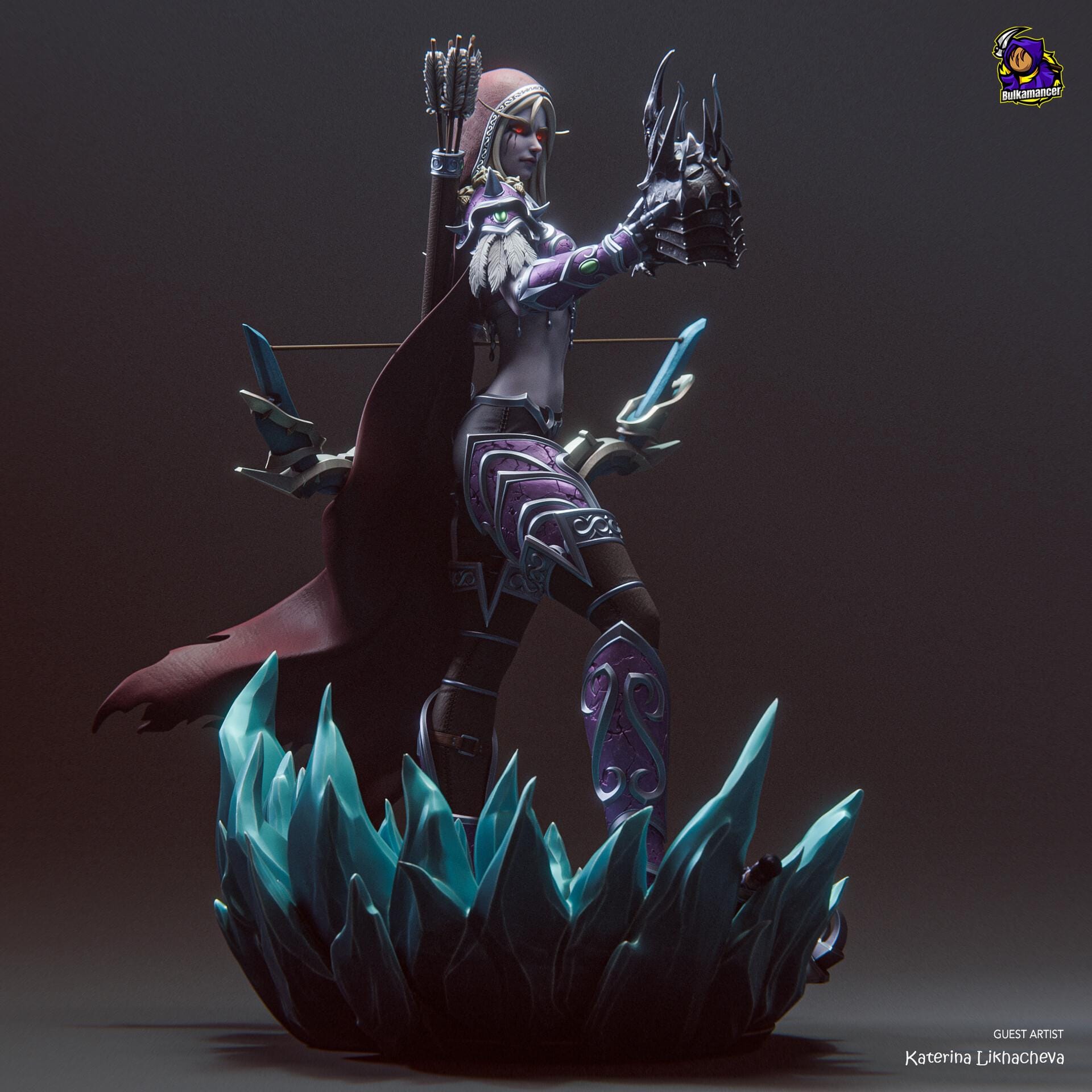 Sylvanas Windrunner Figure, Resin Statue, Hand Painted, 27.3 cm (10.75 in)