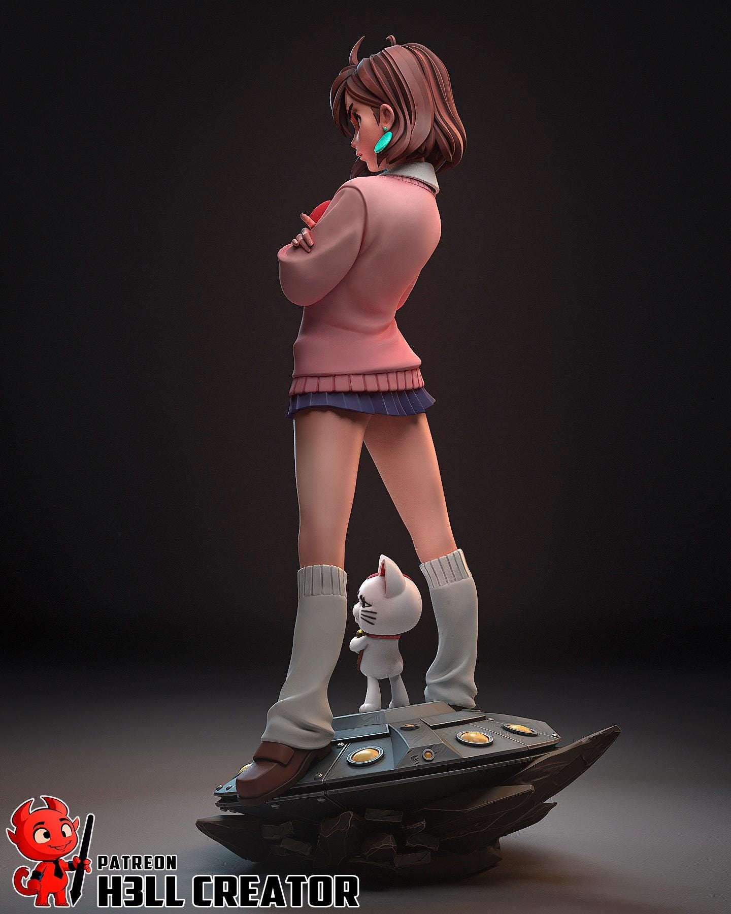Momo Ayase Resin Statue, Hand Painted Collectible Figure, 154 mm (6.1 in)