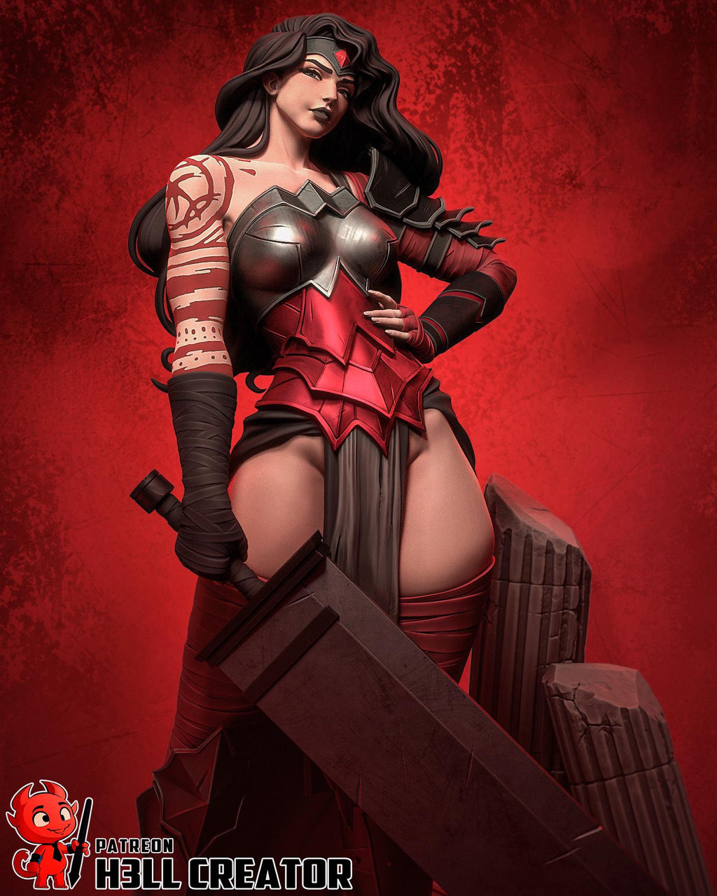Wonder Woman resin figure, Absolute Wonder Woman, Hand Painted Statue