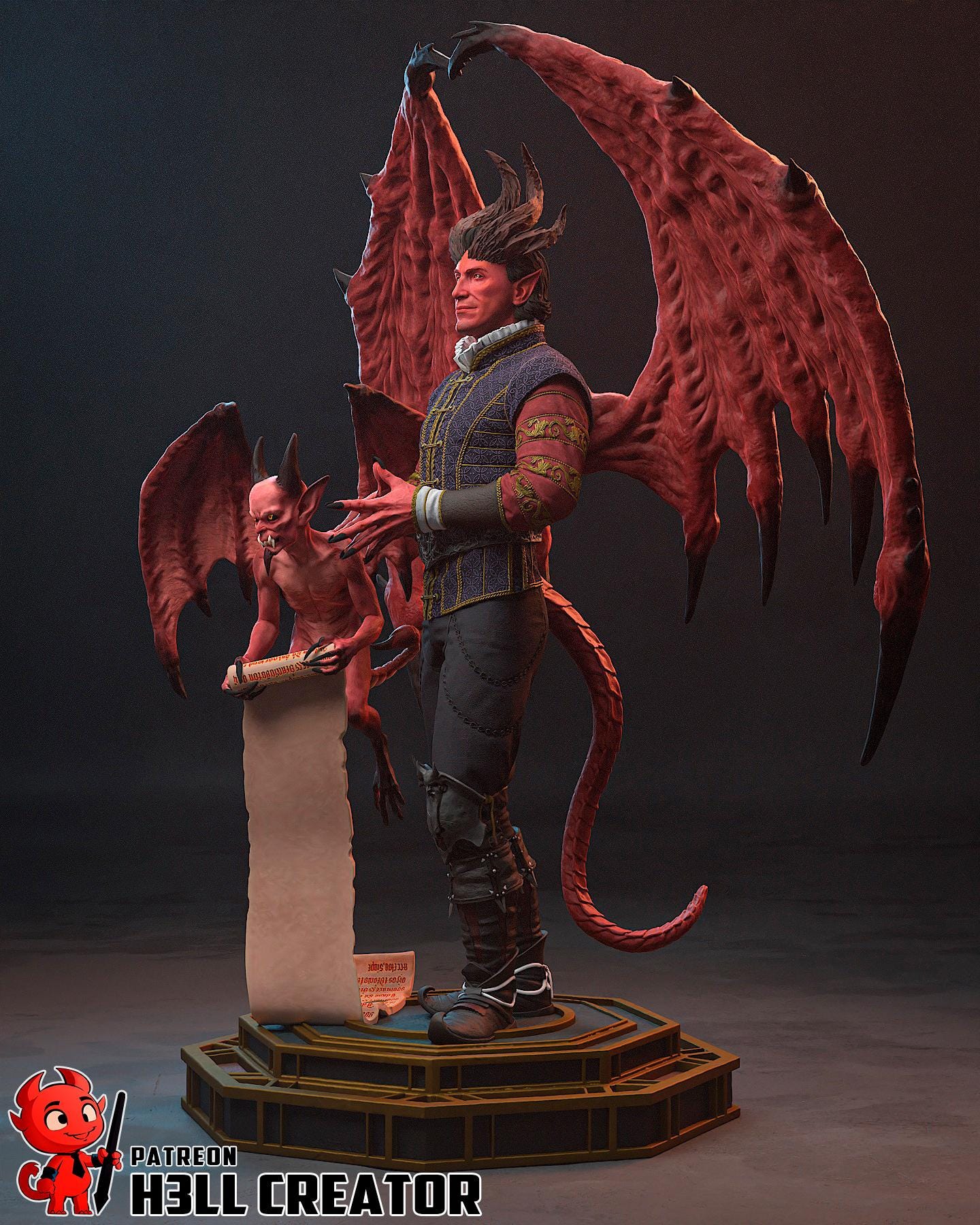 Raphael resin statue, Hand Painted Collectible Figure, 253 mm (10.0 in)