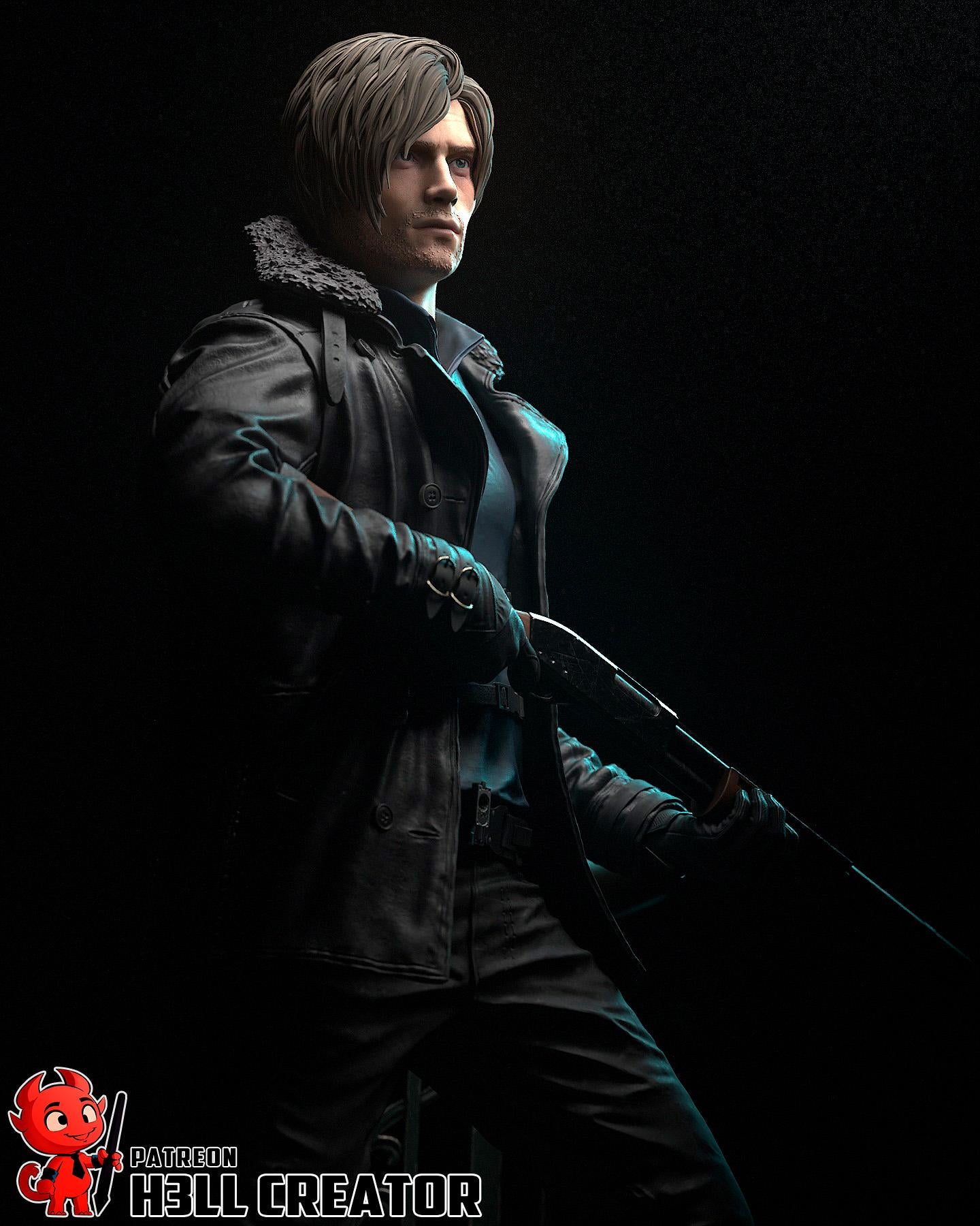 Leon S. Kennedy figure, Resin Statue, Hand Painted Collectible