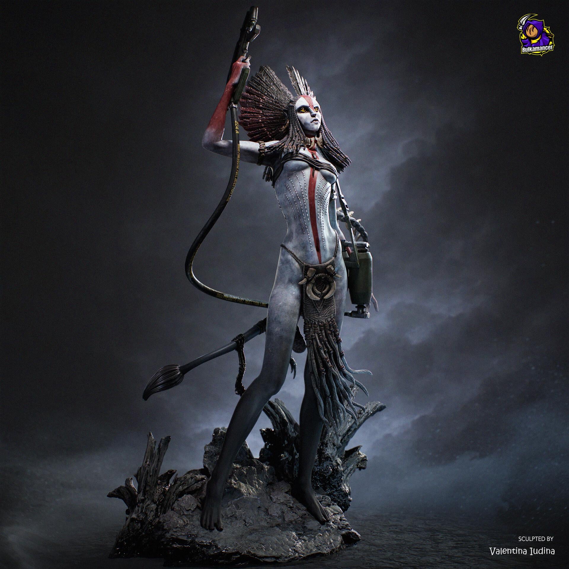 Varang Resin Figure, Hand Painted Collectible Statue, 34.1 cm (341 mm)