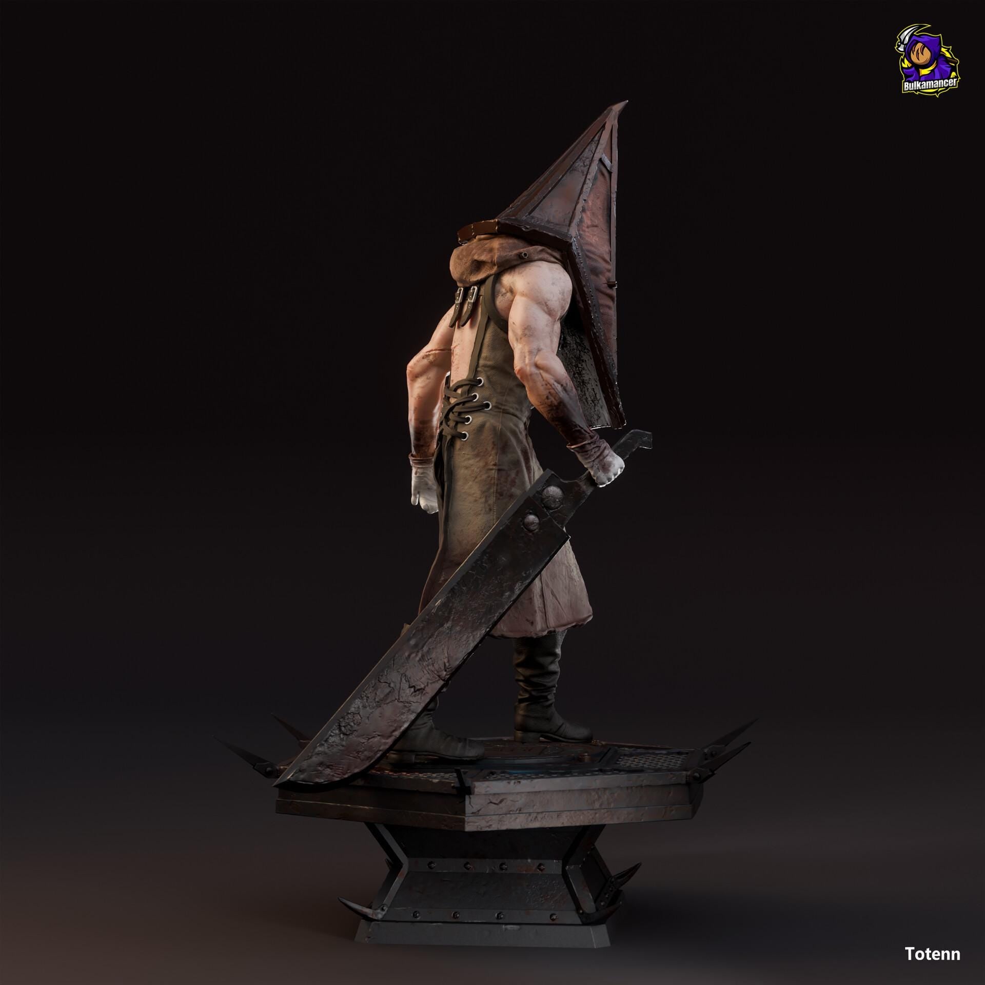 Pyramid Head Statue, Silent Hill Resin Figure, Hand Painted, 32.6 cm (326 mm)