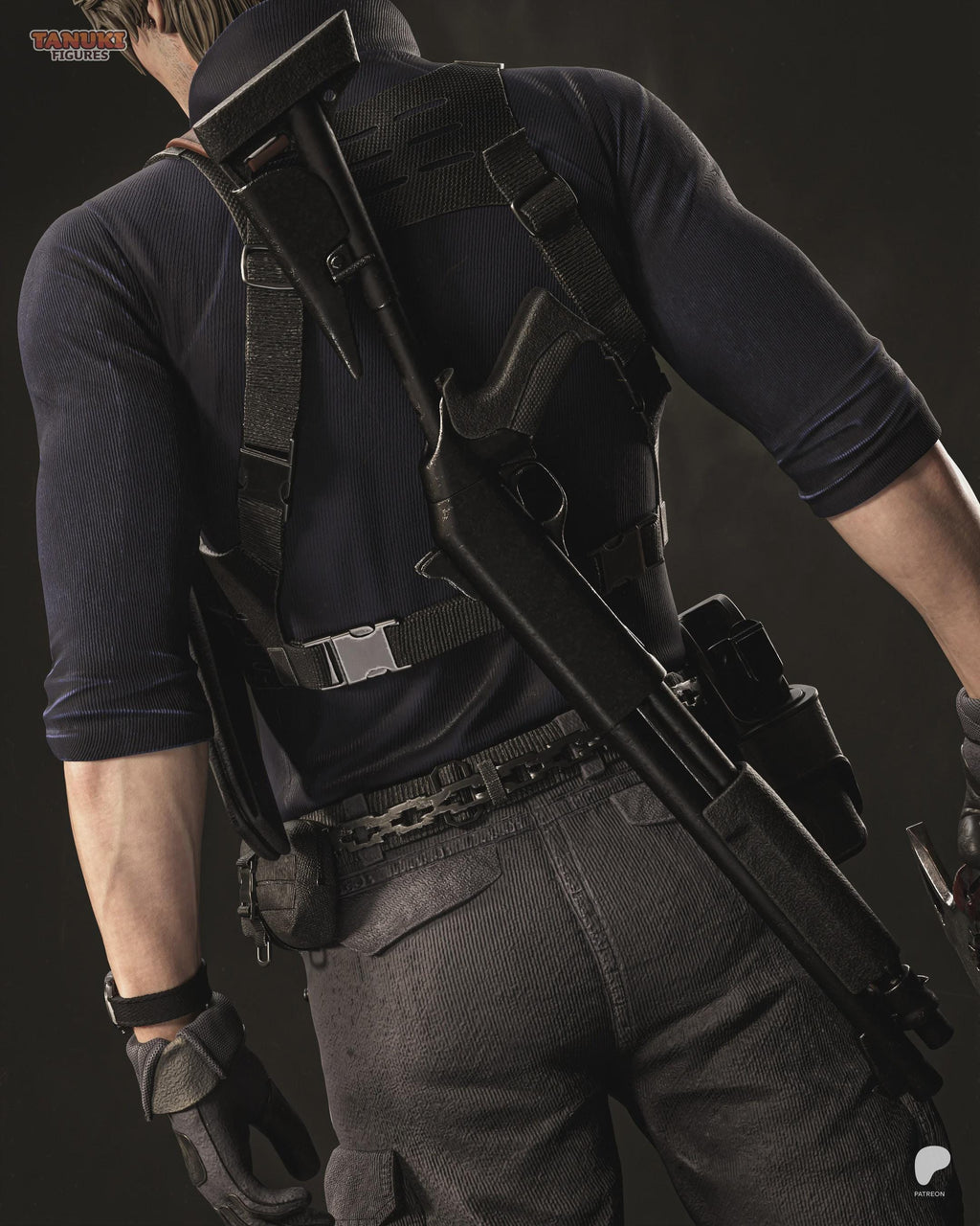 Leon S Kennedy Figure, Resin Statue, Hand Painted, 30 cm (11.8 in)