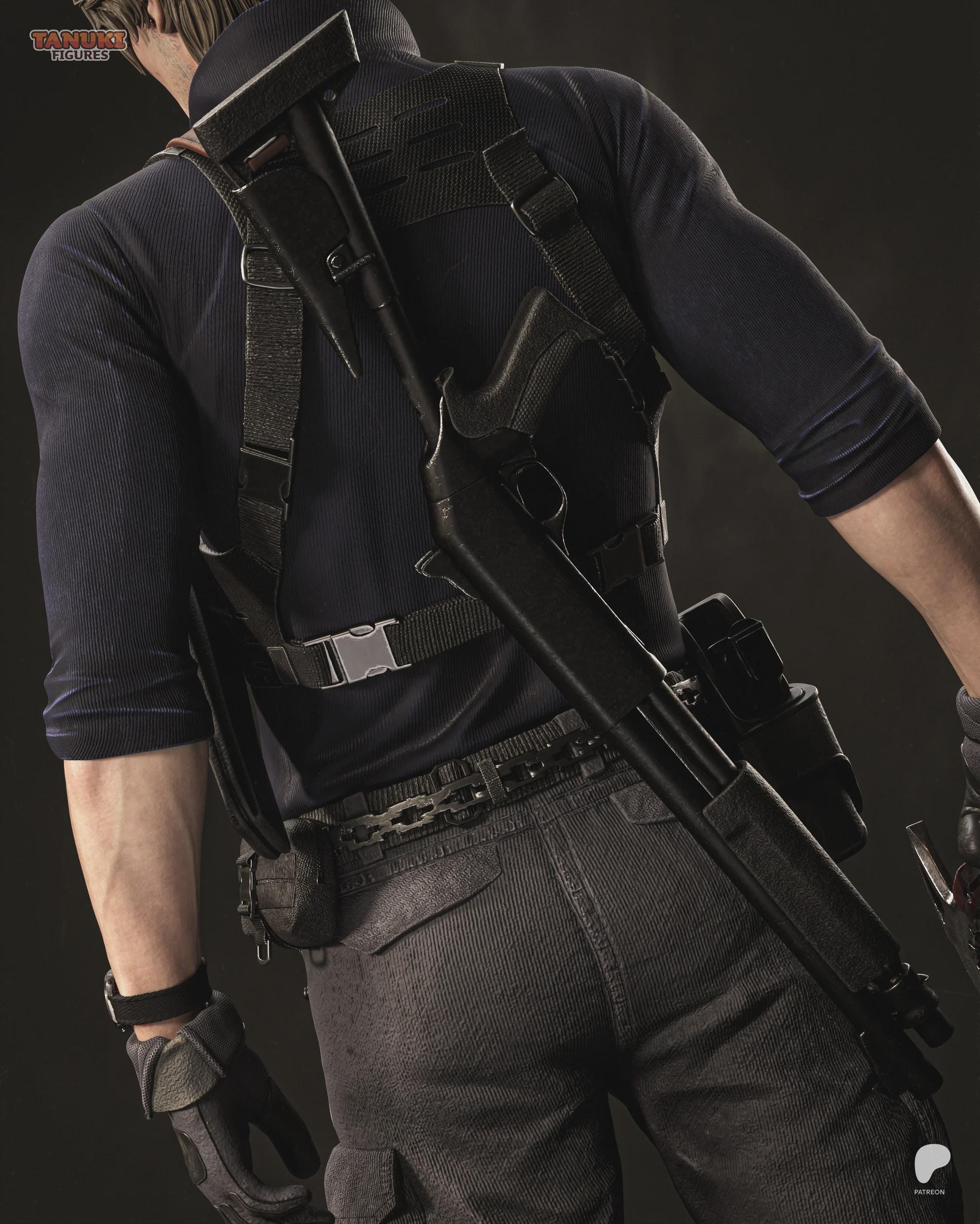 Leon S Kennedy Figure, Resin Statue, Hand Painted, 30 cm (11.8 in)