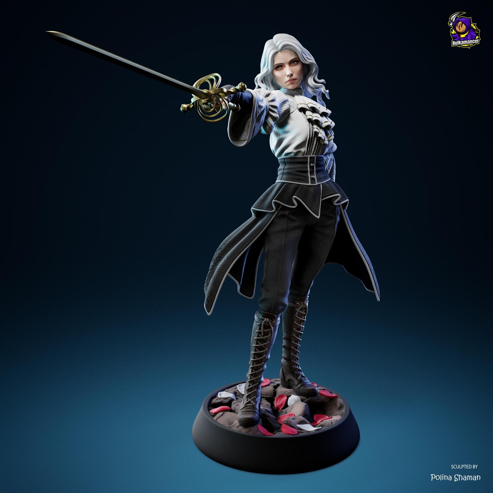 Maelle resin figure, Clair Obscur Expedition 33, Hand Painted Statue