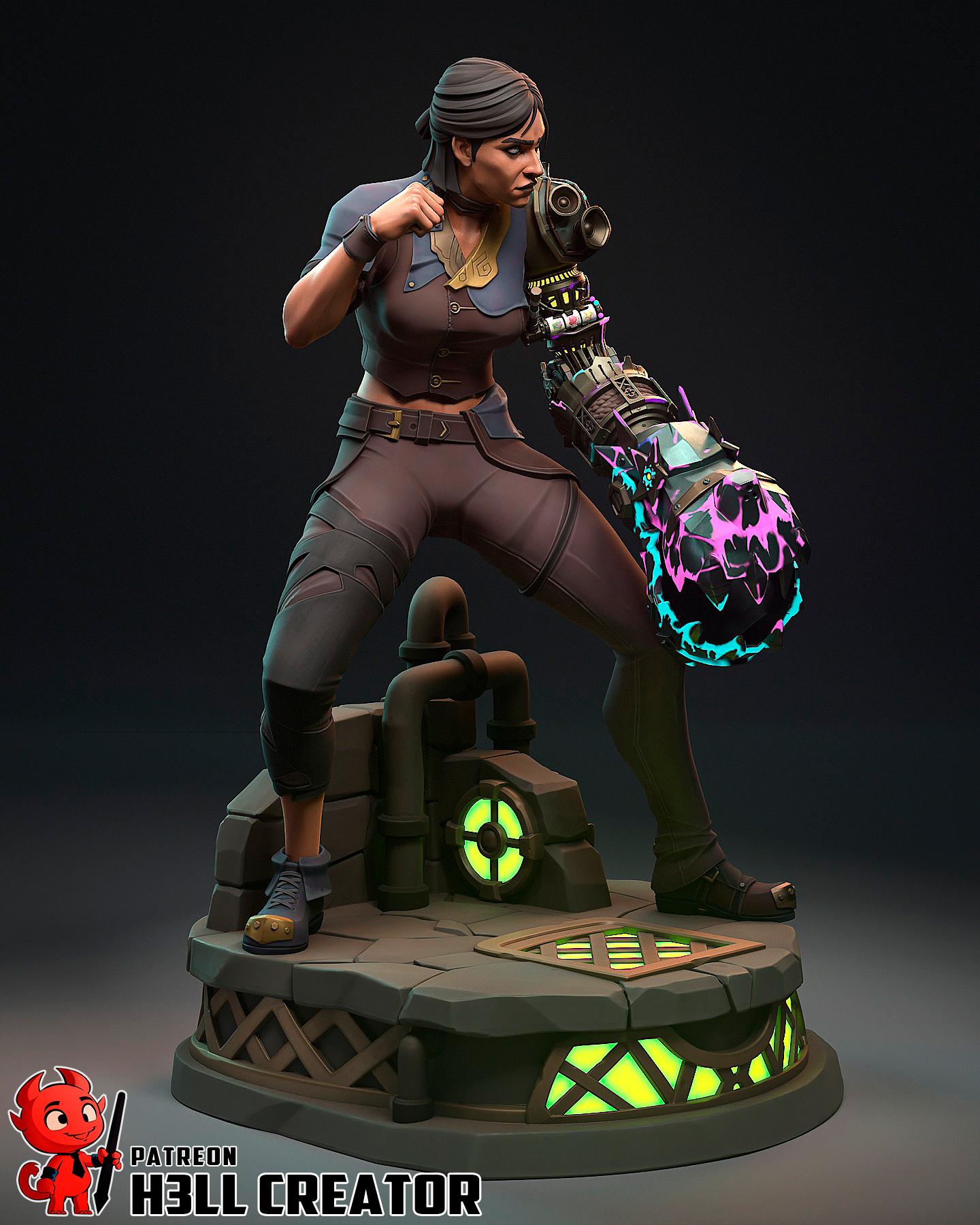 Sevika Resin Statue, Hand Painted Collectible Figure, 162 mm (6.4 in)