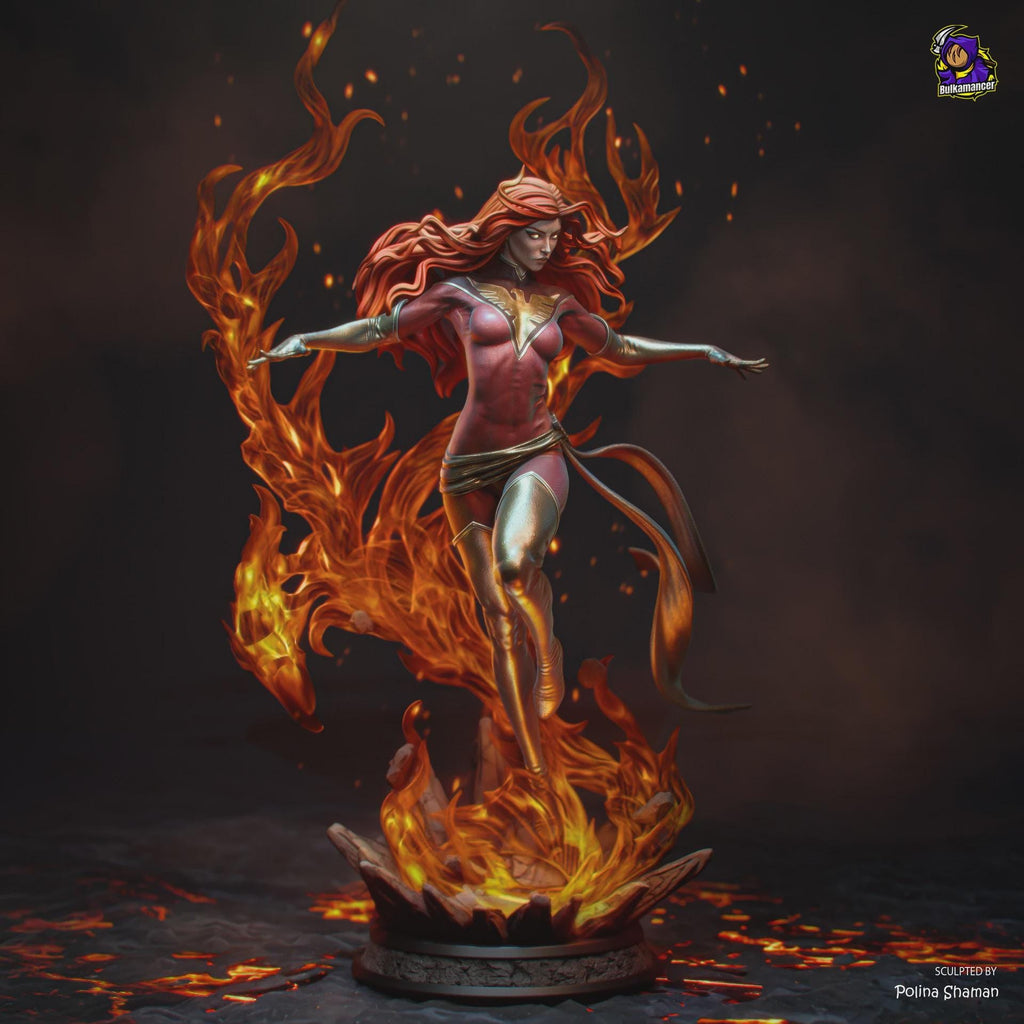 Dark Phoenix resin figure, Hand Painted Collectible Statue, Jean Grey