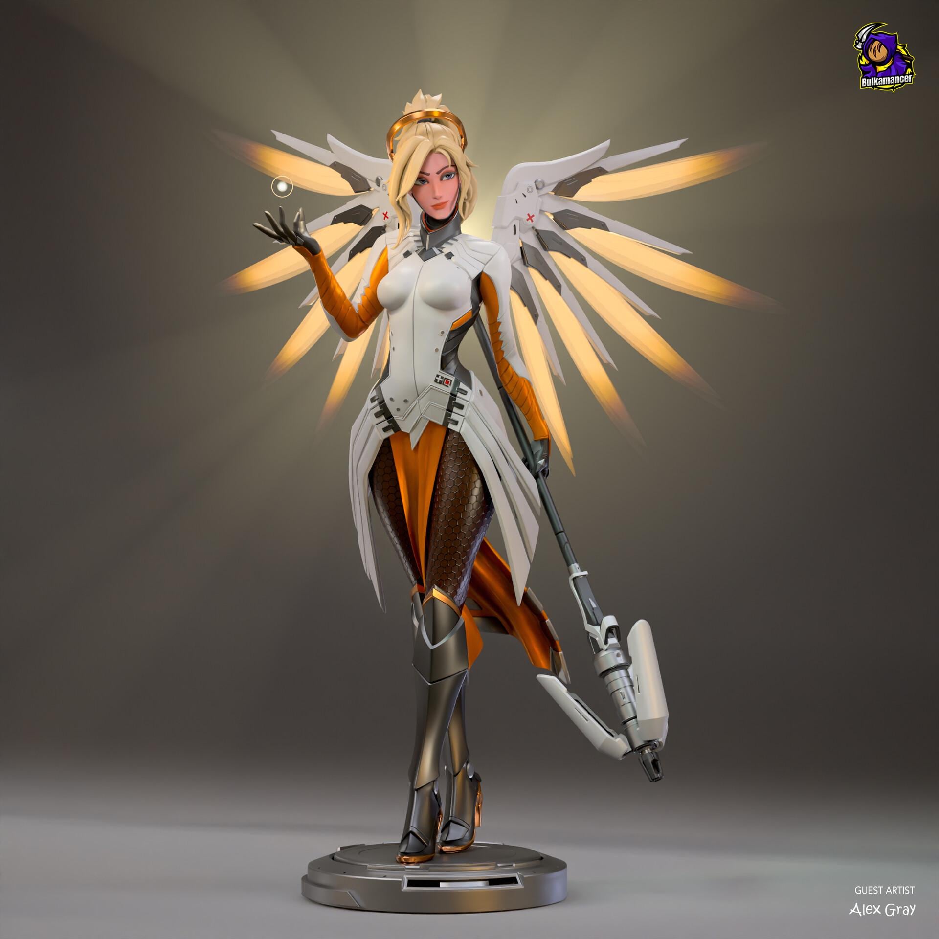 Mercy resin figure, Hand Painted Collectible Figure, 24 cm (9.4 in)