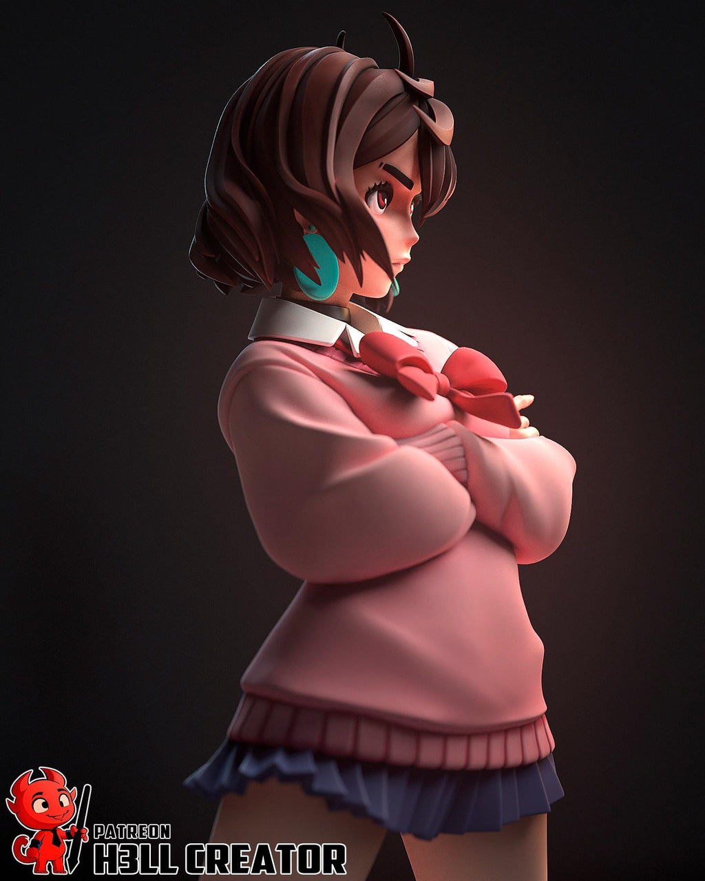 Momo Ayase Resin Statue, Hand Painted Collectible Figure, 154 mm (6.1 in)