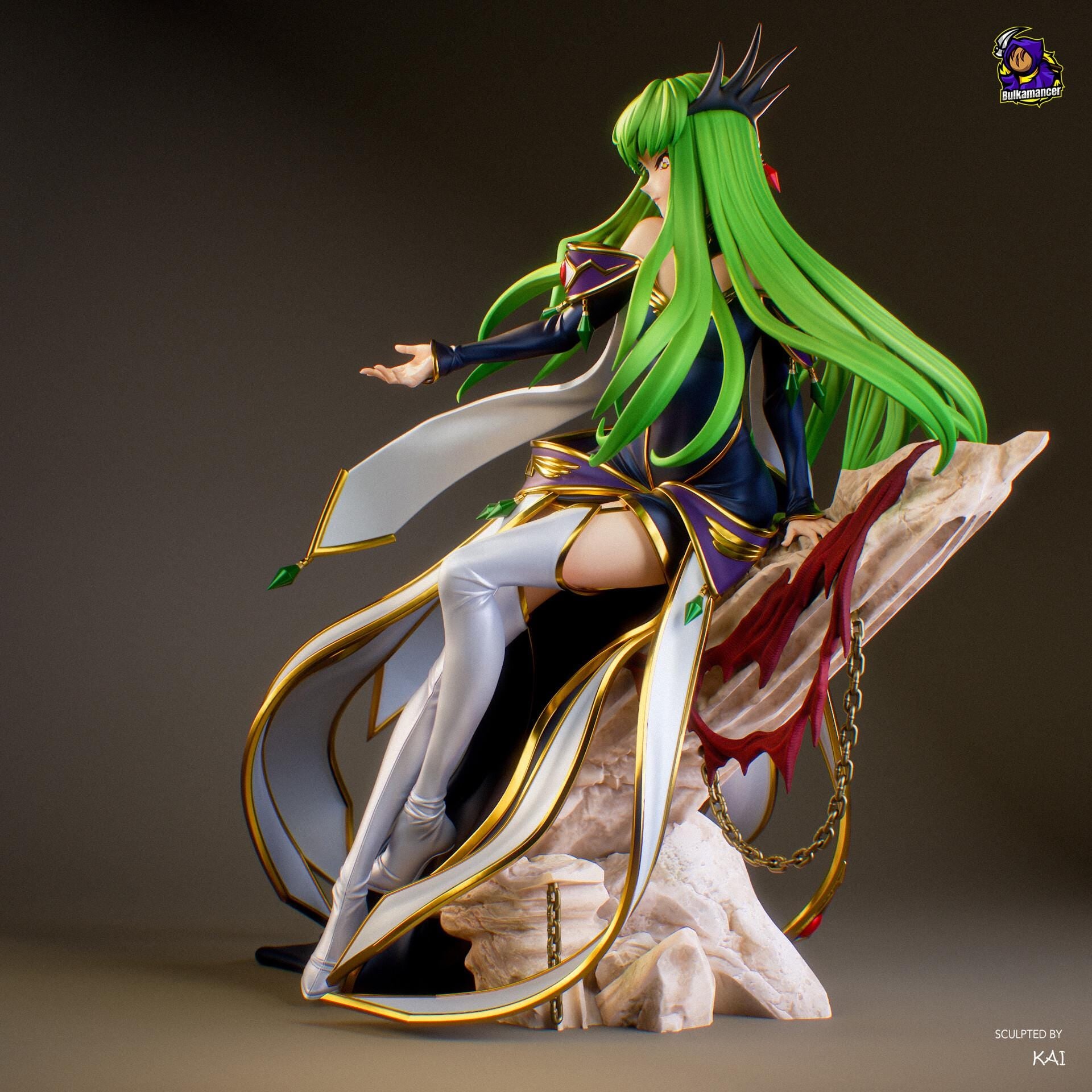 C.C. Code Geass Resin Figure, Hand Painted Collectible Statue, 25.4 cm (10.0 in)