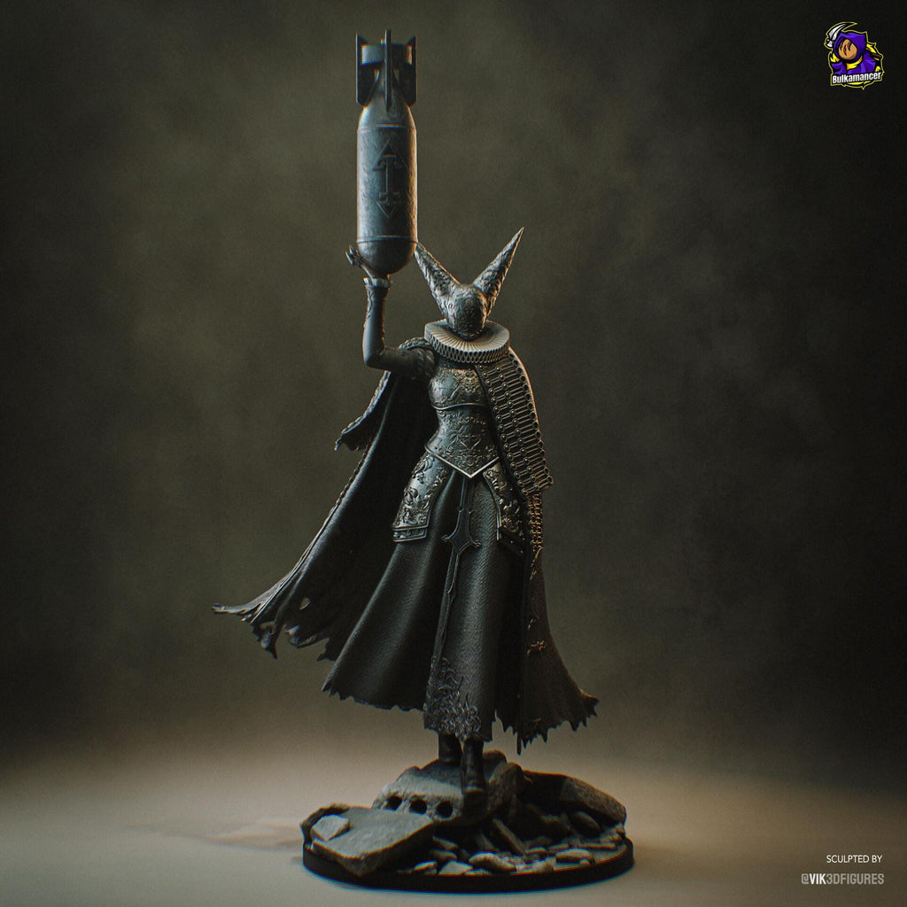 Artillery Witch Figure Resin Statue, Hand Painted Collectible, 36 cm (14.17 in)