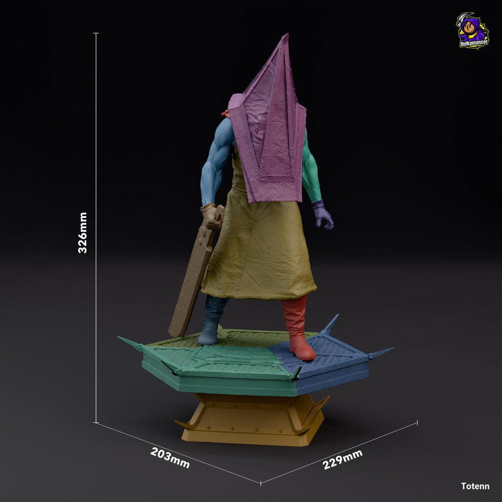 Pyramid Head Statue, Silent Hill Resin Figure, Hand Painted, 32.6 cm (326 mm)