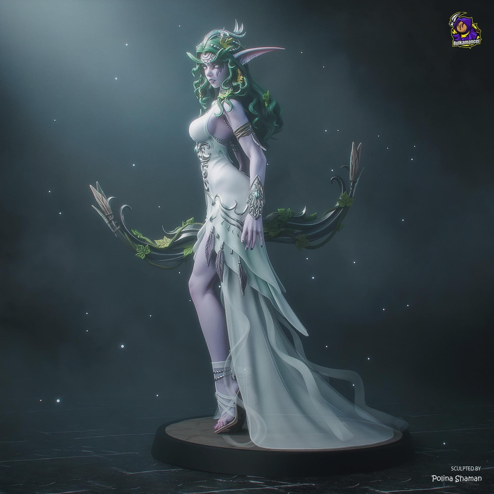 Tyrande Whisperwind Figure, Resin Statue, Hand Painted Collectible