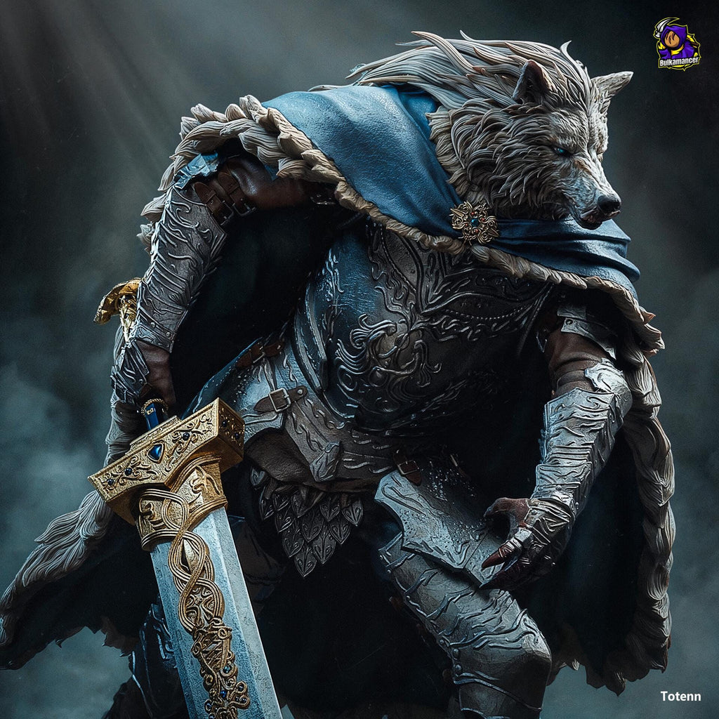 Blaidd the Half-Wolf, Blaidd Resin Figure, Hand Painted, 25 cm (9.84 in)