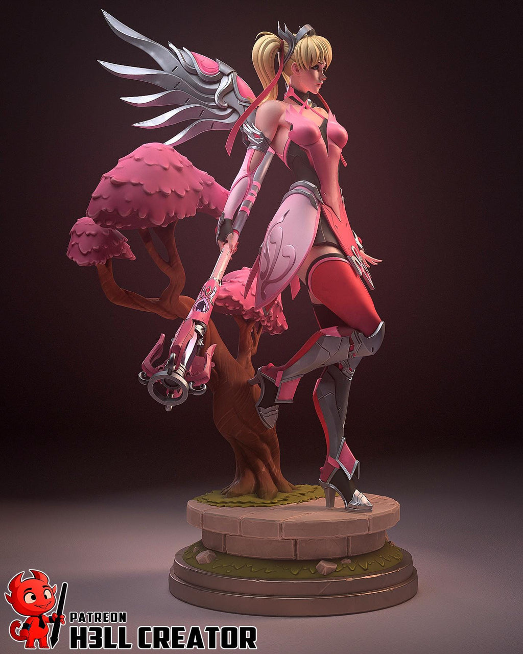 Mercy Resin Statue, Hand Painted Collectible Figure, Fantasy Display Piece
