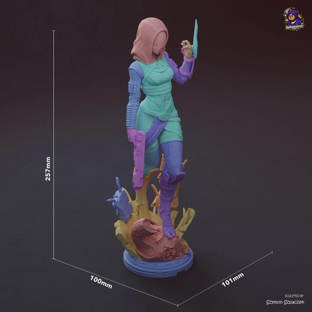 Tali'Zorah Resin Figure, Tali Zorah Resin Figure, Hand Painted Statue