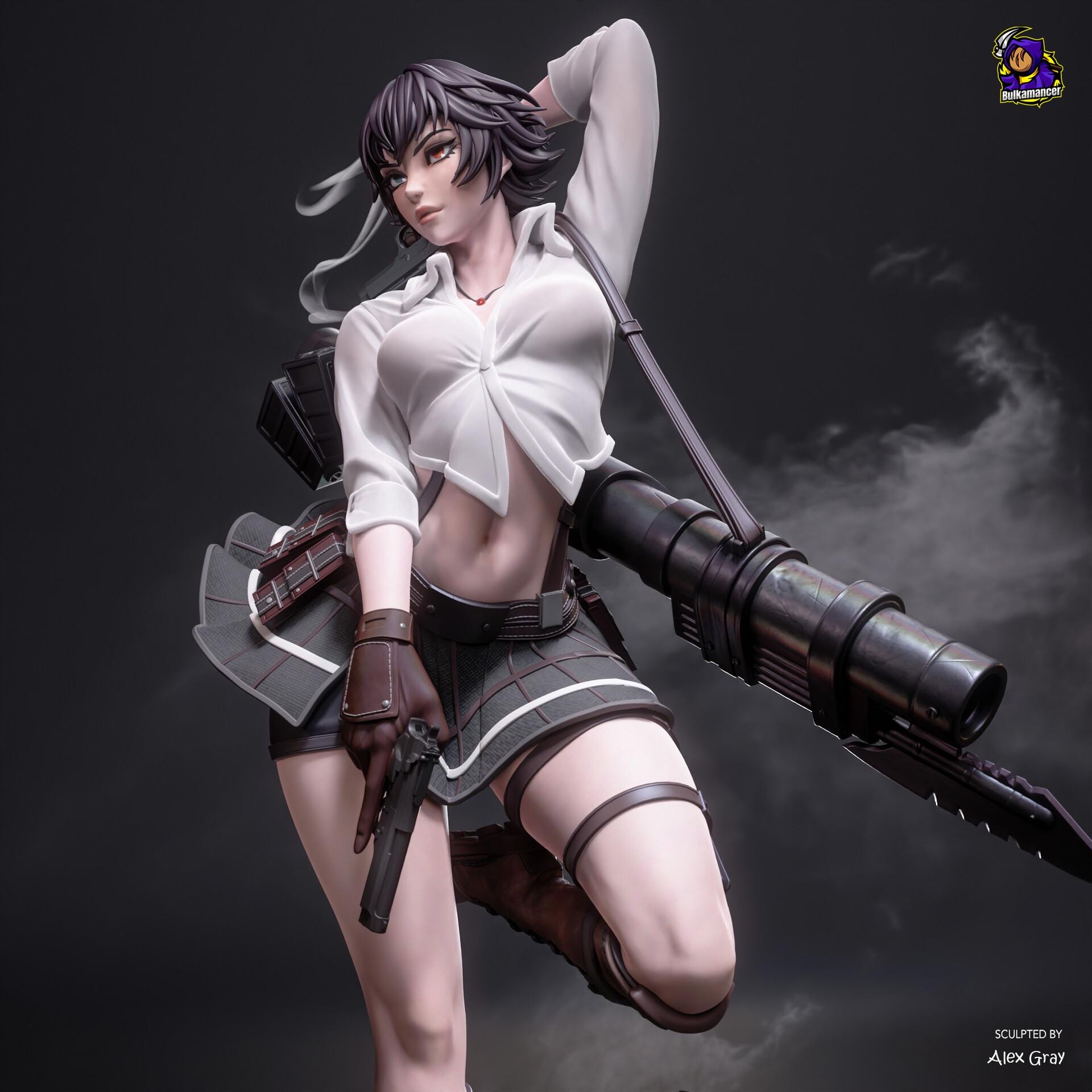 Lady resin figure Resin Statue, Hand Painted Collectible Figure, 23 cm (9.06 in)