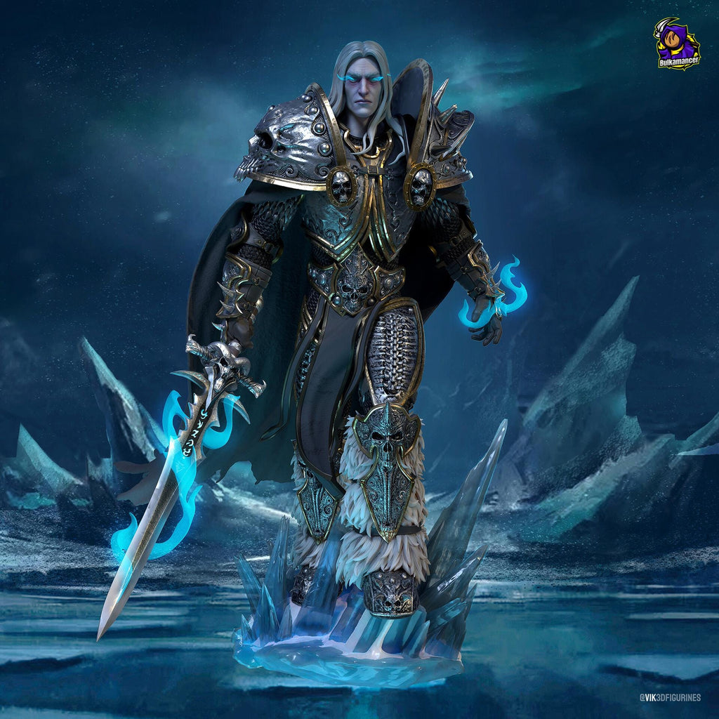 Arthas Menethil resin figure, Lich King Statue, Hand Painted, 28.4 cm (11.2 in)