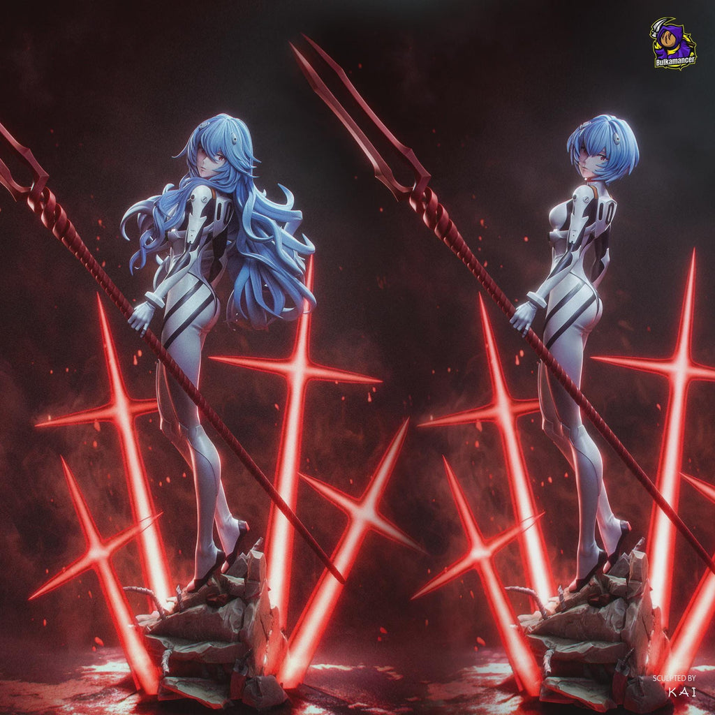 Rei Ayanami Figure, Resin Statue, Hand Painted Collectible, Display Piece