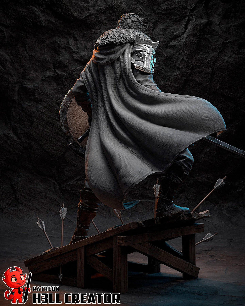 Kliff Resin Figure, Crimson Desert Resin Statue, Hand Painted, 20.2 cm
