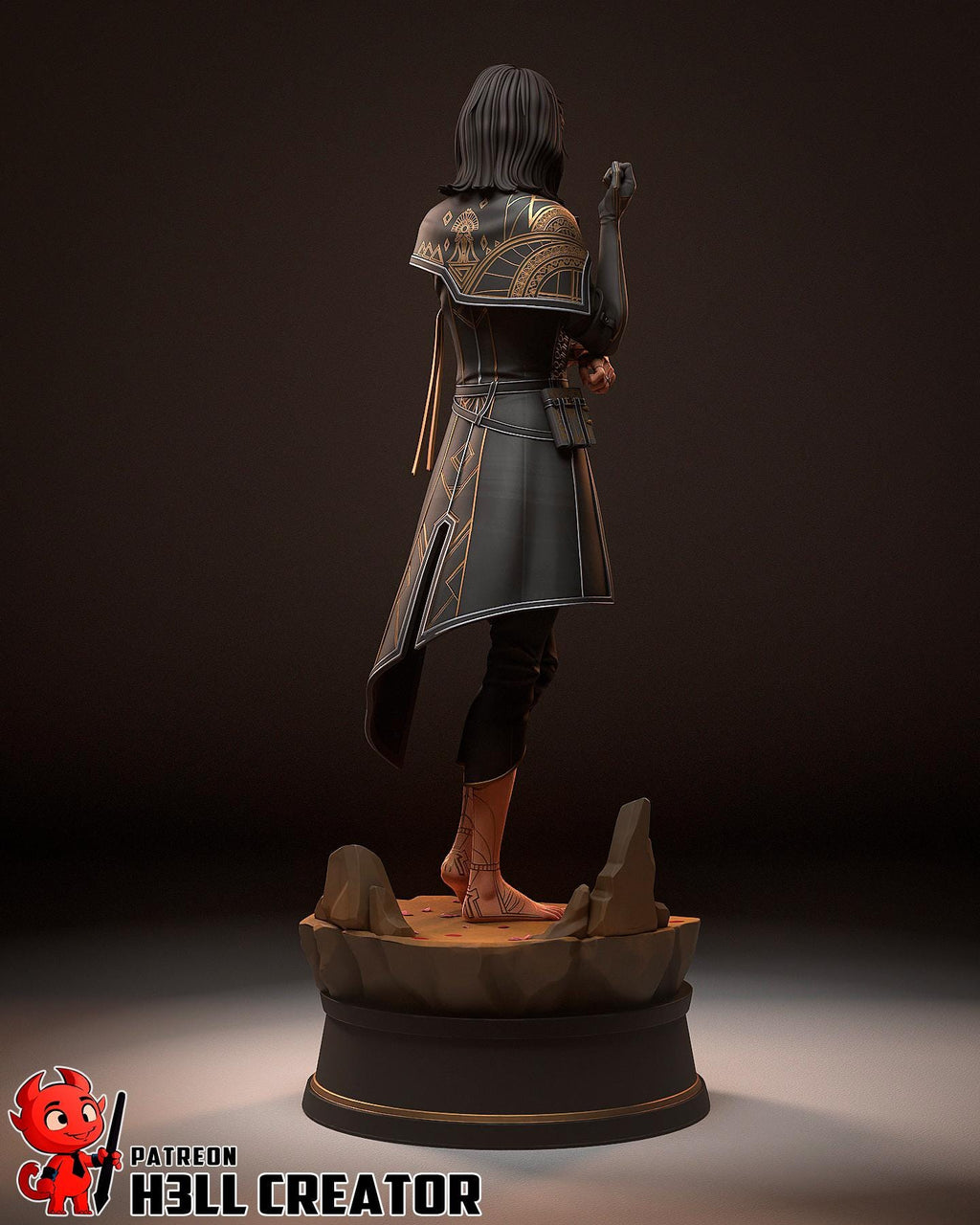 Lune Resin Statue, Hand Painted Collectible Figure, 182 mm (7.2 in)