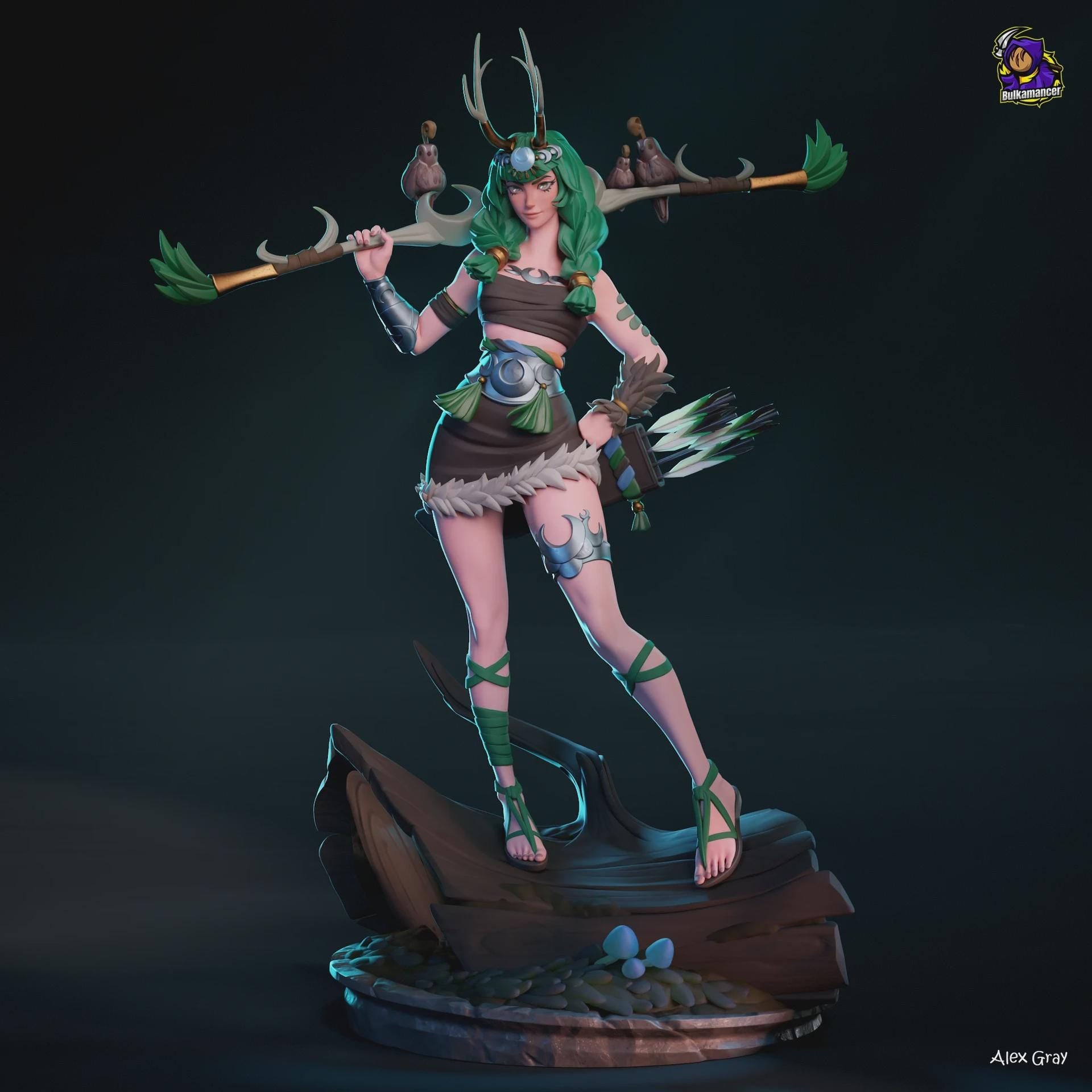 Artemis Resin Figure, Hand Painted Collectible Statue, 28.3 cm (11.14 in)