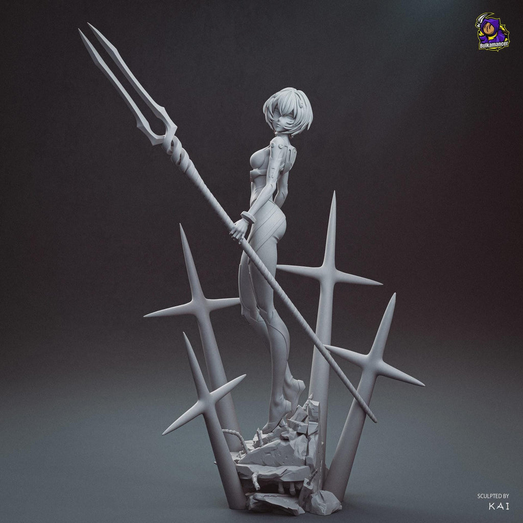 Rei Ayanami Figure, Resin Statue, Hand Painted Collectible, Display Piece