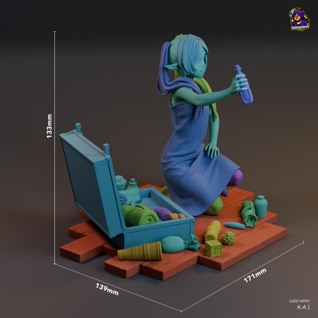 Frieren Resin Figure, Hand Painted Collectible Statue, 13.3 cm (5.24 in)