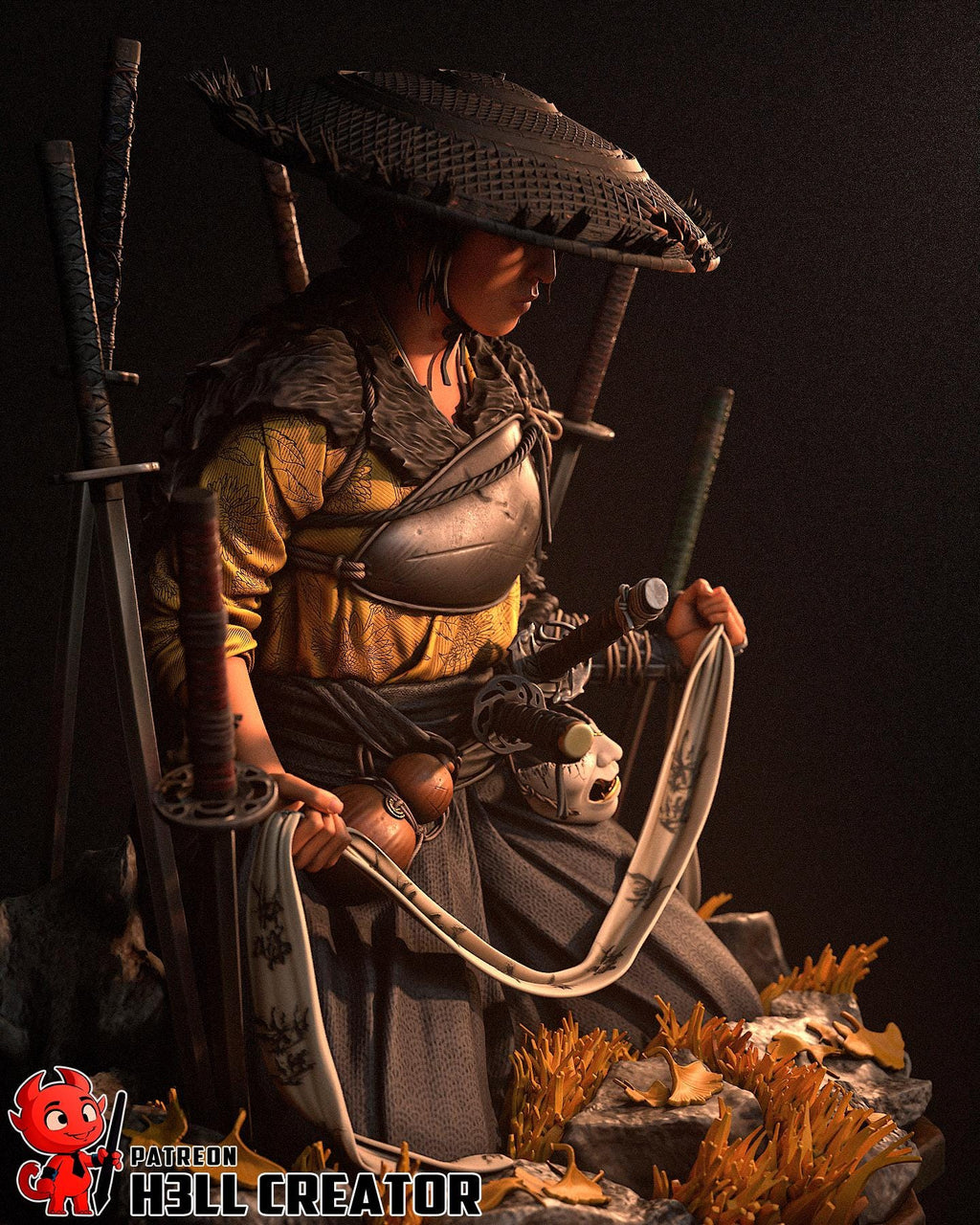 Atsu Resin Statue, Hand Painted Collectible Figure, 123 mm (4.8 in)