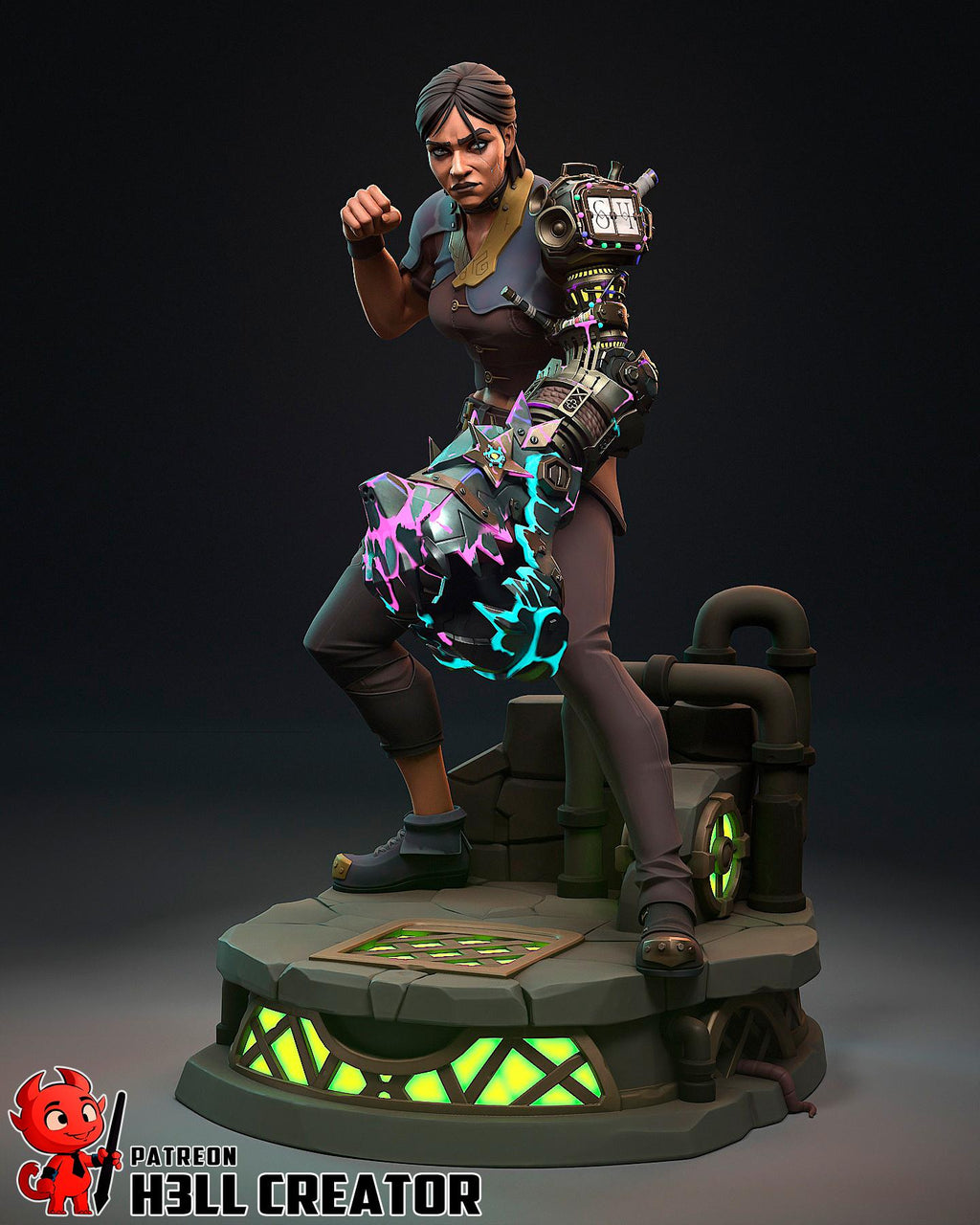 Sevika Resin Statue, Hand Painted Collectible Figure, 162 mm (6.4 in)