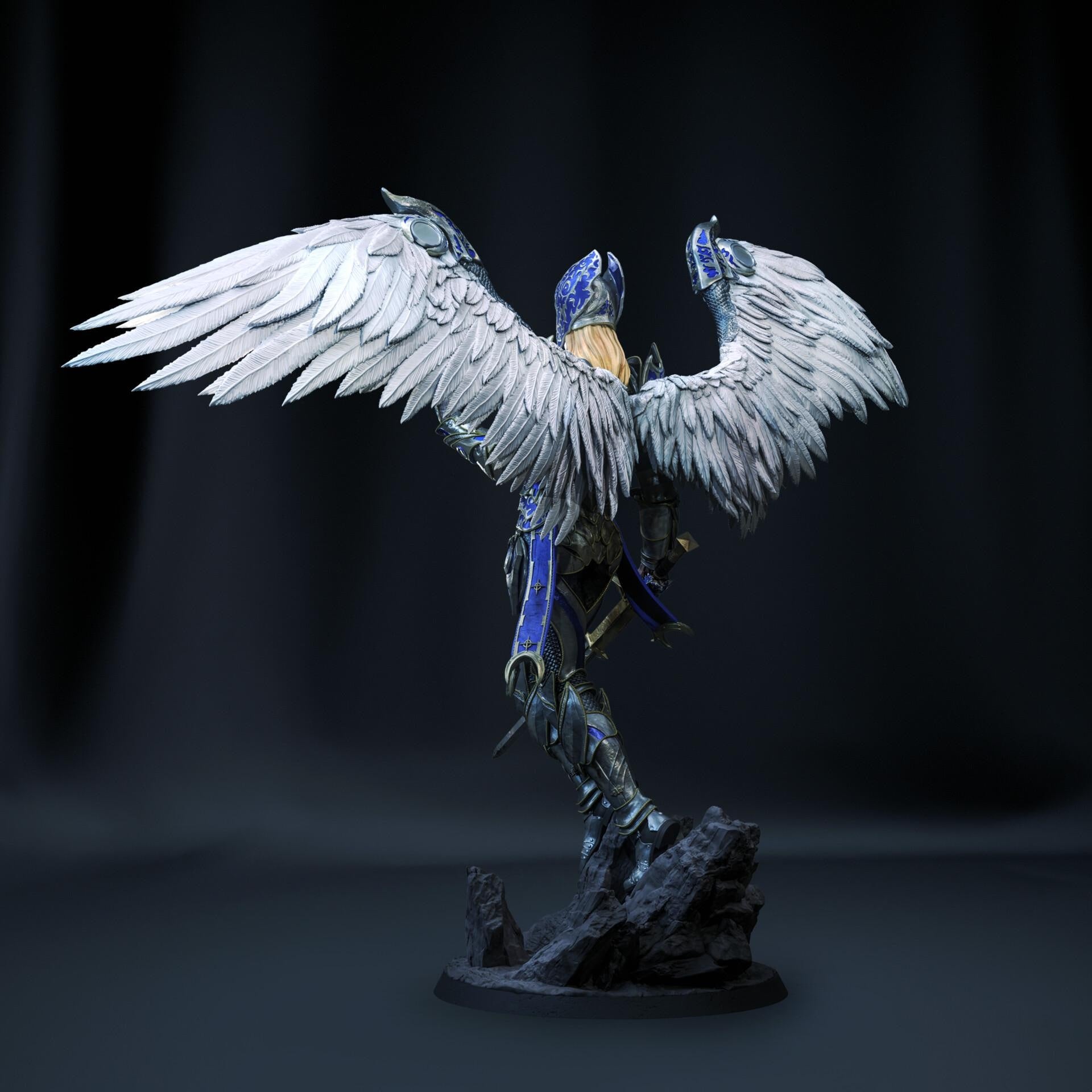 Dame Aylin resin figure, Hand Painted Collectible, 3D Printed Statue