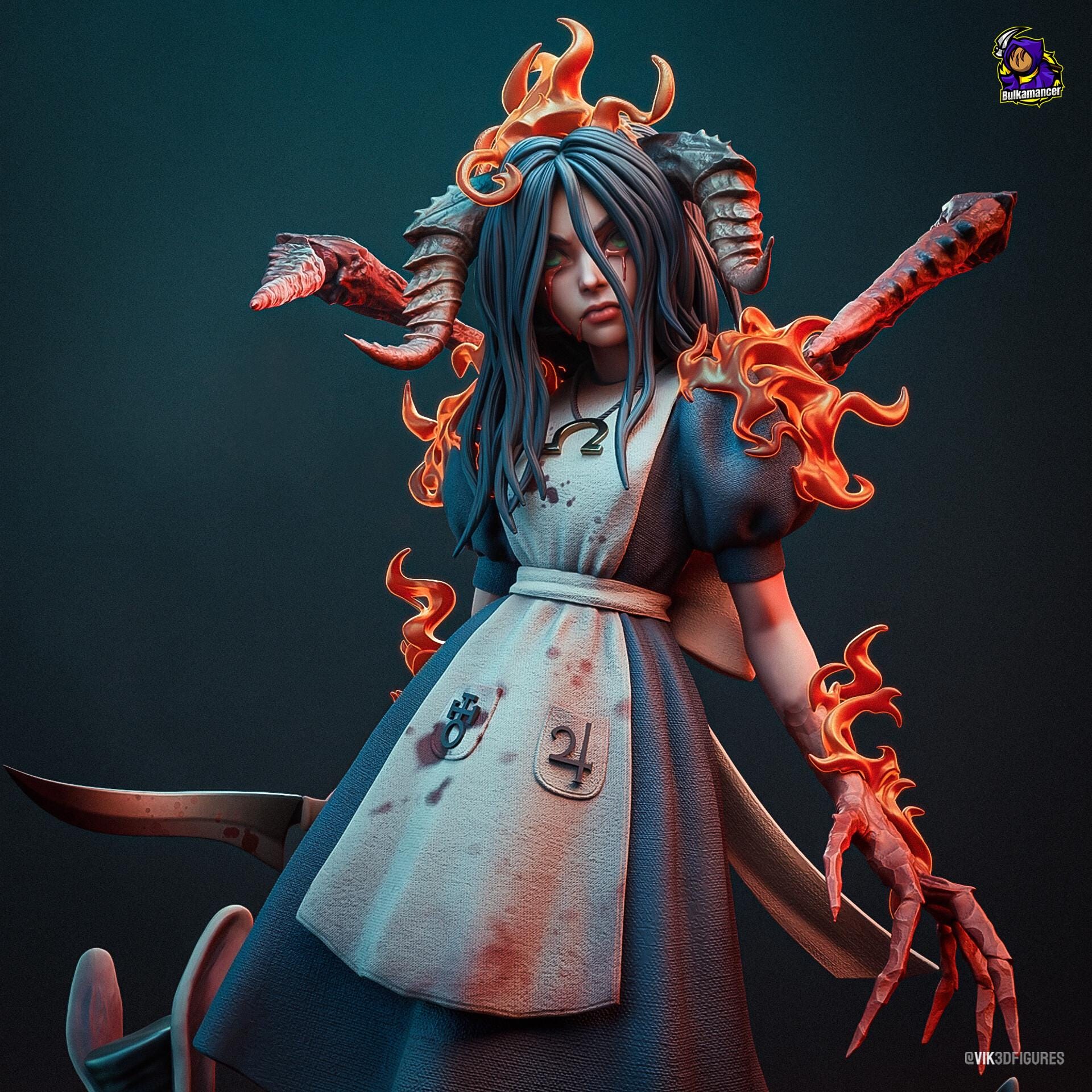 Alice Madness Returns Figure, Resin Statue, Hand Painted, 20 cm (7.87 in)