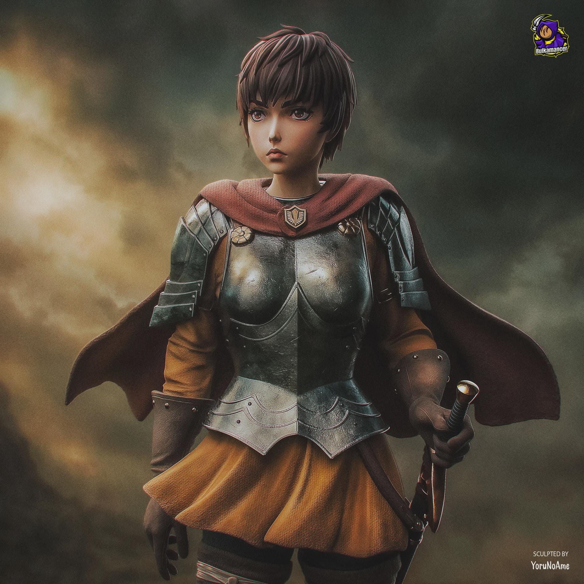 Casca Resin Figure, Hand Painted Collectible Statue, 24.3 cm (243 mm)