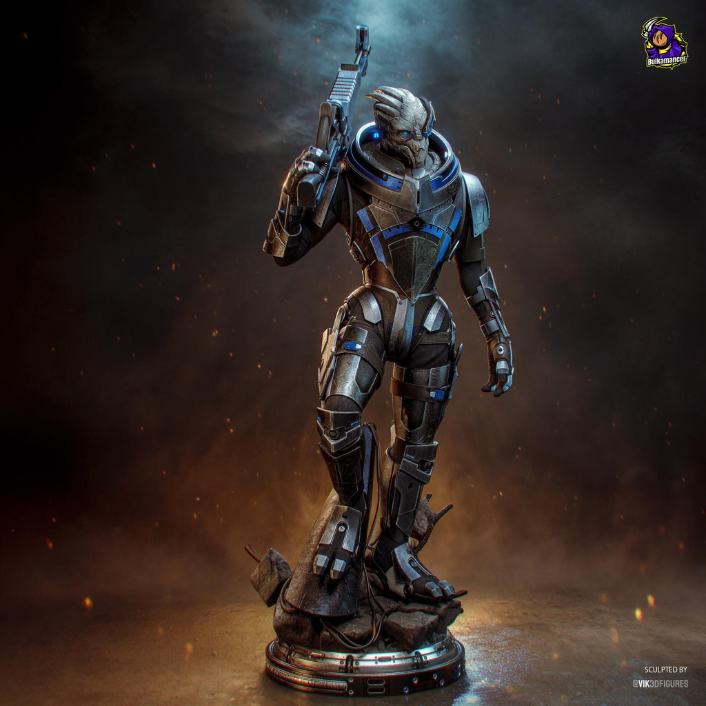 Garrus Vakarian Statue, Hand Painted Resin Figure, 331 mm / 13.0 in