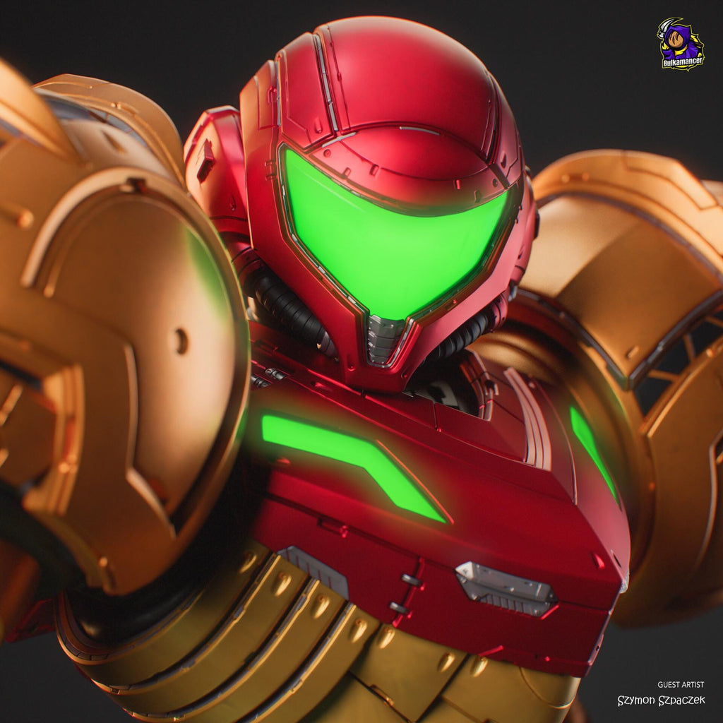 Samus Aran resin figure, Hand Painted Collectible Statue, 25 cm (9.84 in)