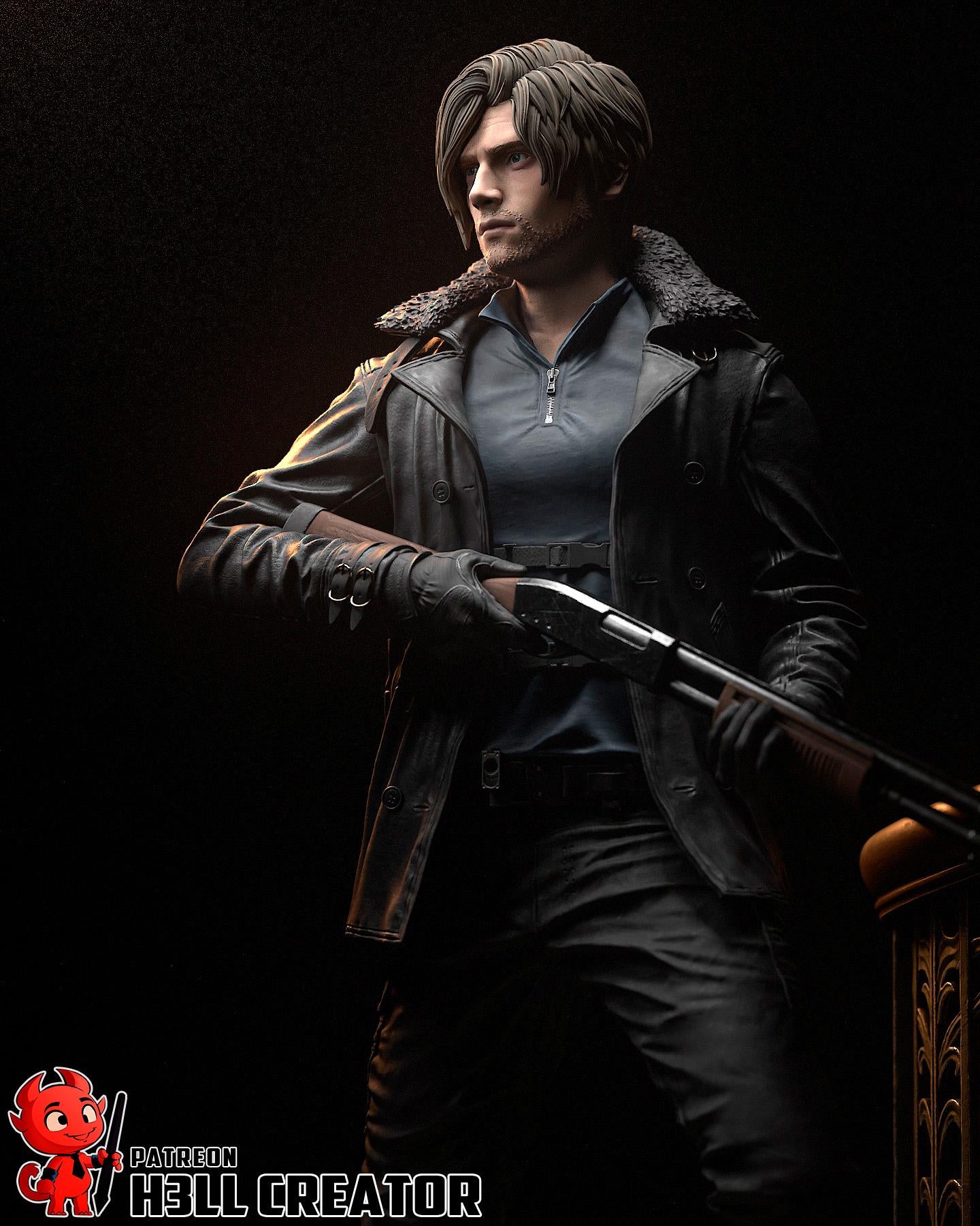 Leon S. Kennedy figure, Resin Statue, Hand Painted Collectible