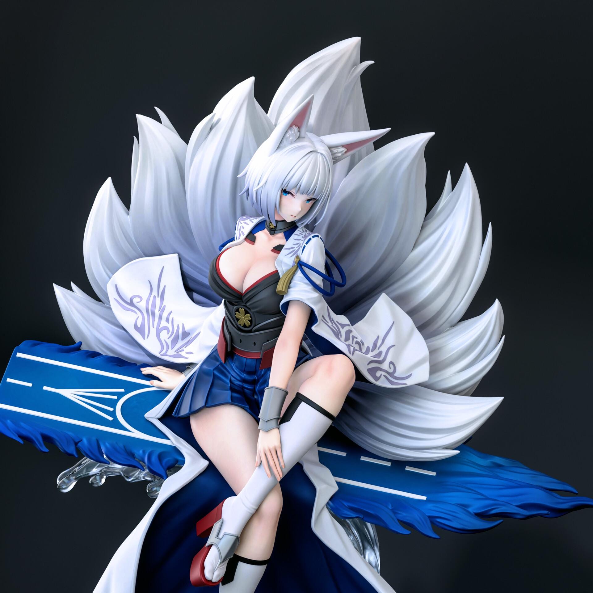Kaga resin statue, Hand Painted Collectible Figure, 24.8 cm (9.8 in)